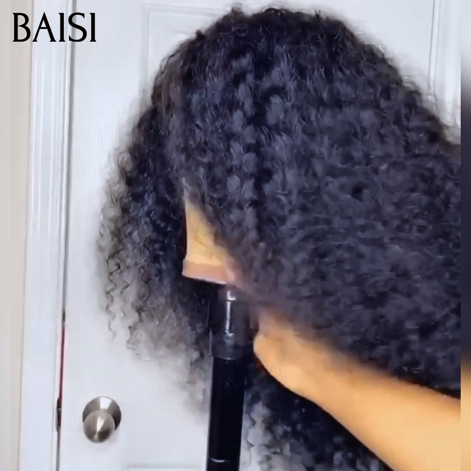 13x4 lace frontal Perruque curly wave 20 pouce 100€ raw hair NOIR 100% bonne qualité en 100% Cheveux Humains