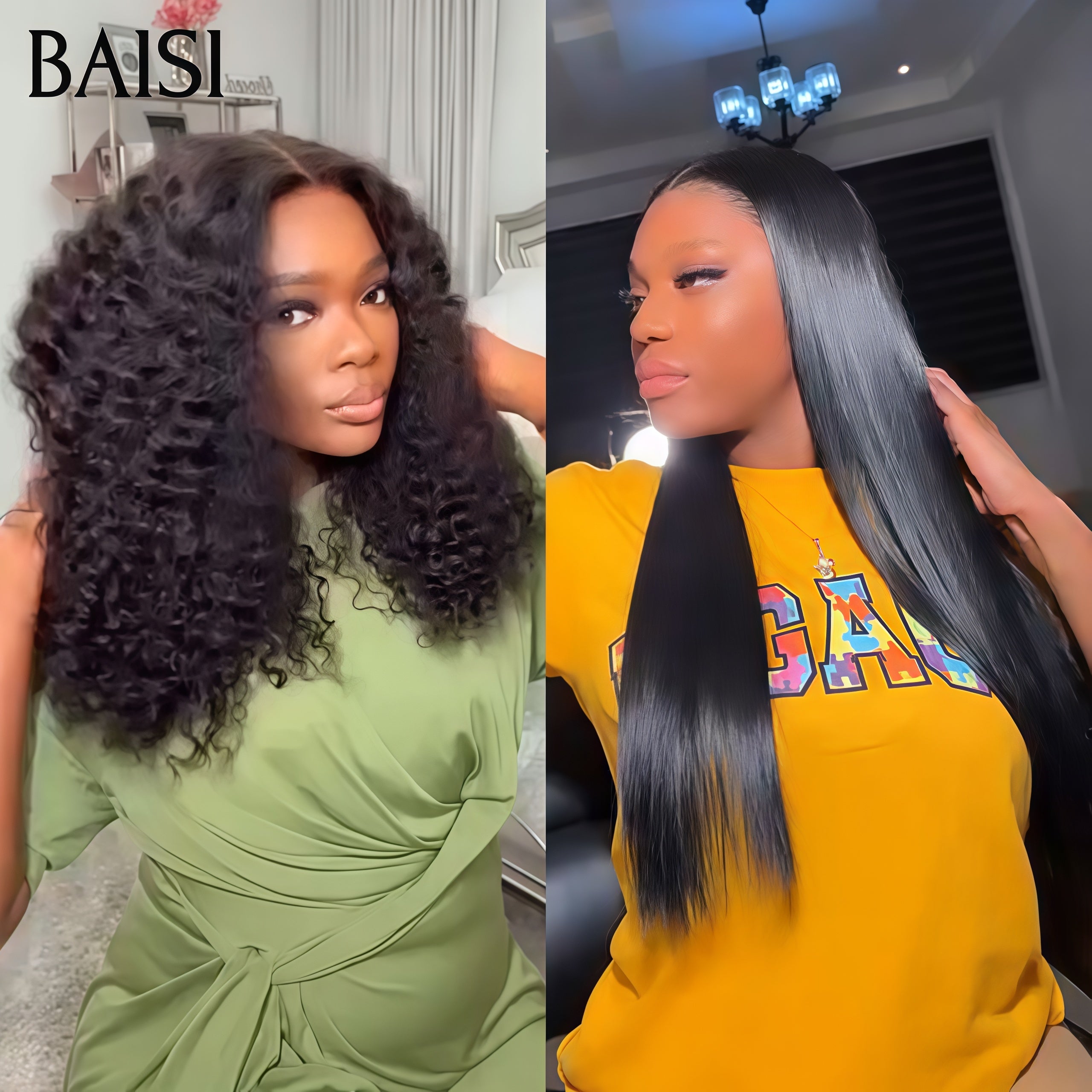 BAISI 3 Parrucche con chiusura di lusso €470 CODICE: VIP100 Realizzate con doppia stiratura in capelli umani veri al 100% VIP100