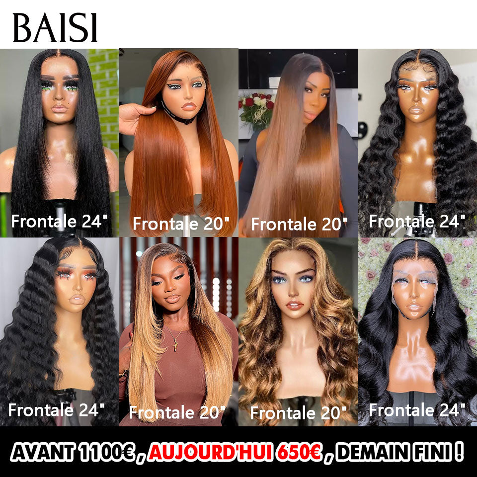 BAISI vente flash 8 perruques Avant 1100€ , Aujourd'hui 650€ ! Différents styles de perruques en 100% vrais cheveux humains