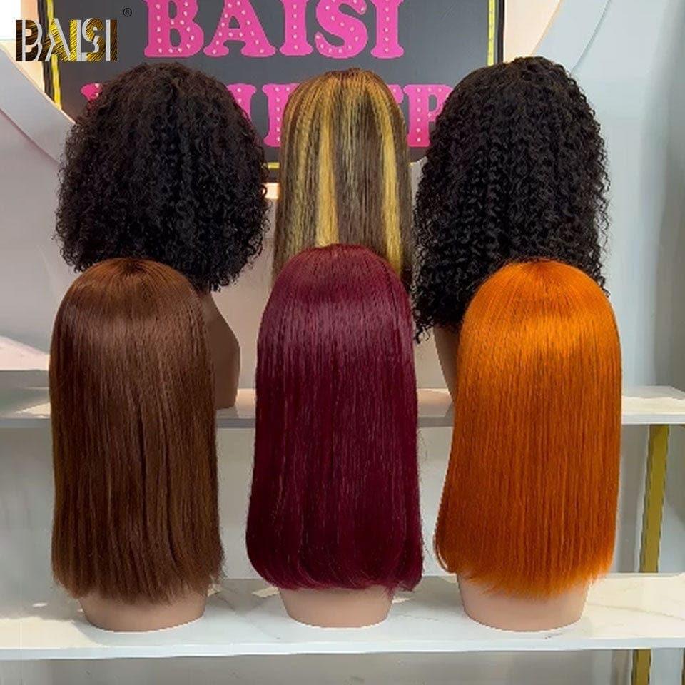 BAISI 6 Perruques en FRANCE 420€ PRIX en promo ou 2 perruques curly et lisse 20 pouces 298€ en 100% vrais cheveux humains, Code: FR20