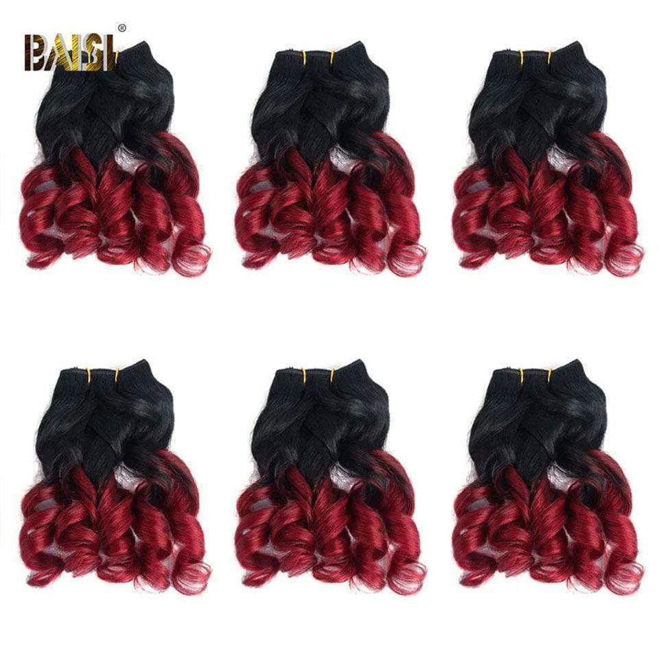 BAISI 6 Loose Wave Virgin Hair Weaves €59 in BLACK red color in 100% human hair