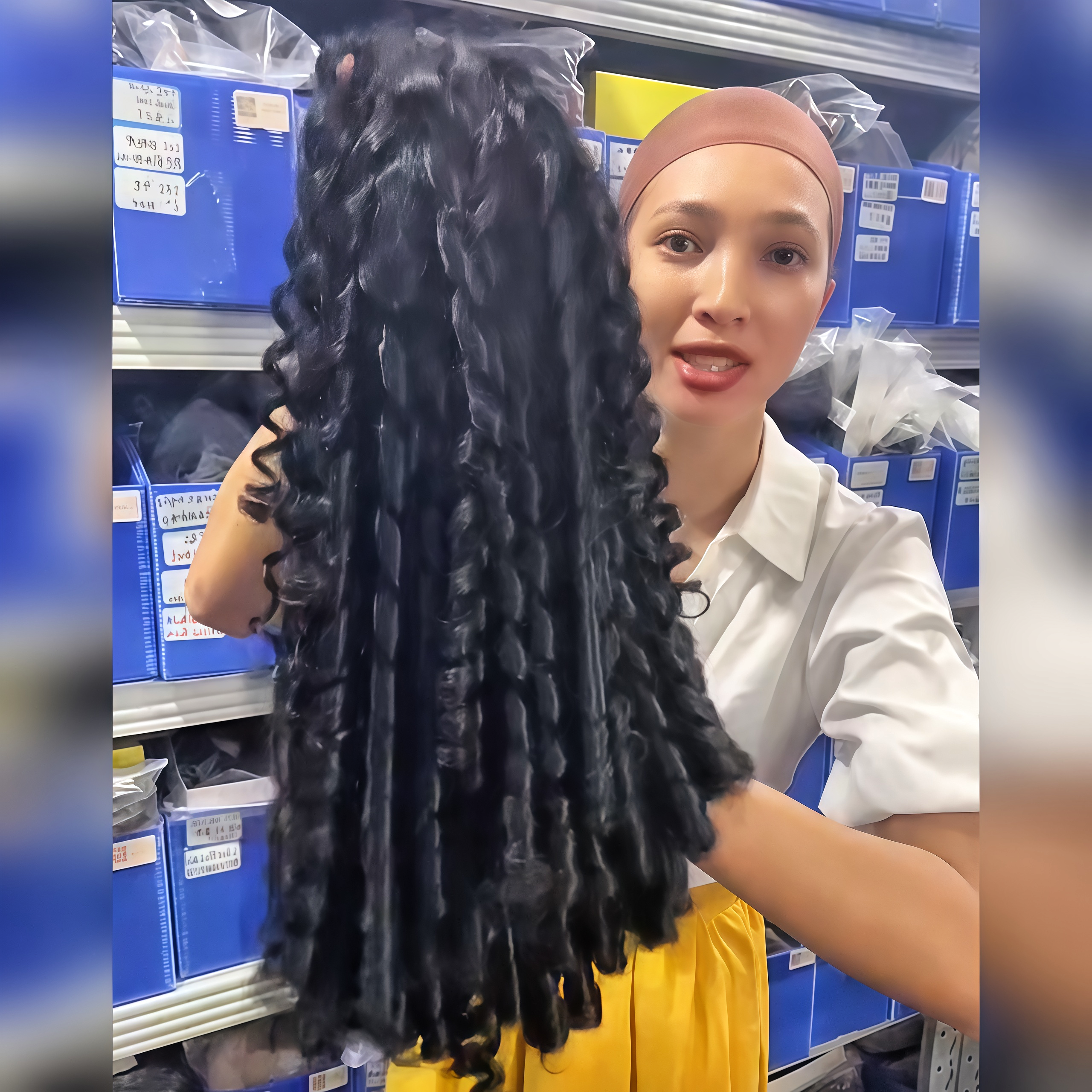 BAISI 13X4 lace perruque Bouclée TW 14 pouces 159€ haut de gamme avec les Baby Hair naturel sans colle Prêt-à-porter 100% vrais cheveux humains