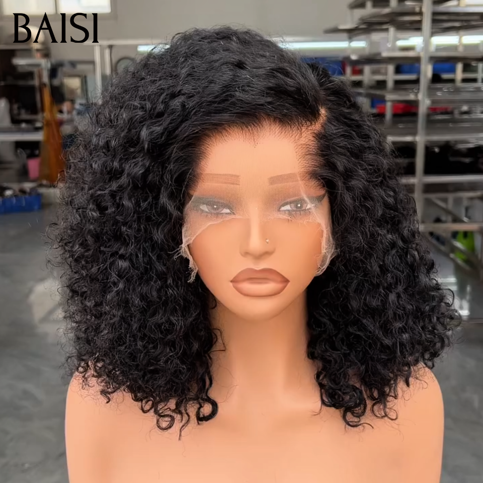 BAISI Perruques en France TVA 0€ Livraison gratuite 2-3 jours en Europe 13x4 Frontale Lace BOB Noir Deep Wave 14 pouce 89€ ( PROMO ) Avec lace Frontal En 100% Cheveux humains