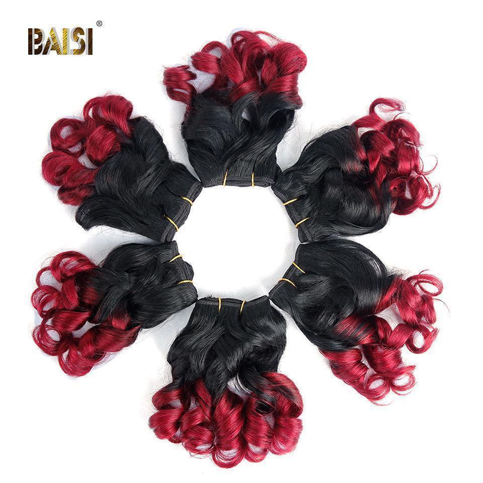BAISI 6 Loose Wave Virgin Hair Weaves €59 in BLACK red color in 100% human hair
