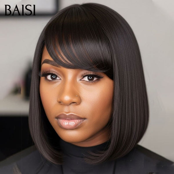BAISI 6 perruques en gros 339€ ( qualité+quantité ) ou 6 Perruques 4X4 noir 24 pouce pour revendre 799€ en 100% vrais cheveux humains