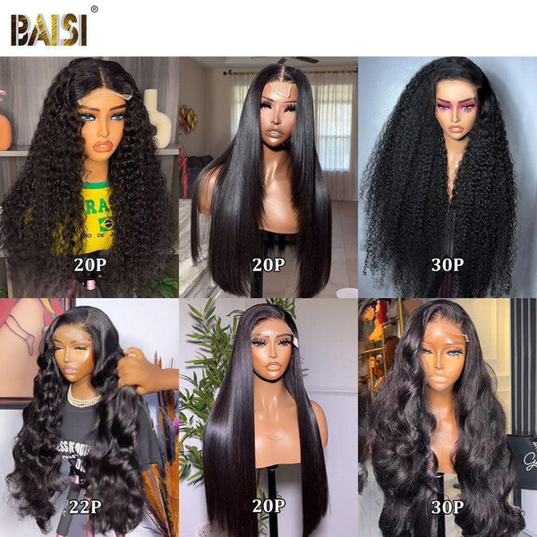 BAISI 6 perruques en gros 339€ ( qualité+quantité ) ou 6 Perruques 4X4 noir 24 pouce pour revendre 799€ en 100% vrais cheveux humains