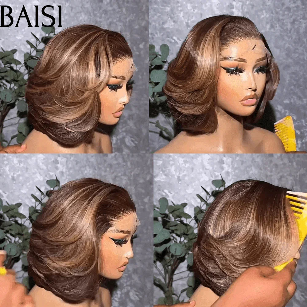 BAISI 2 perruques Lace Frontal ou 5X5 lace Perruque personnalisée en 100% vrais cheveux humains 138€