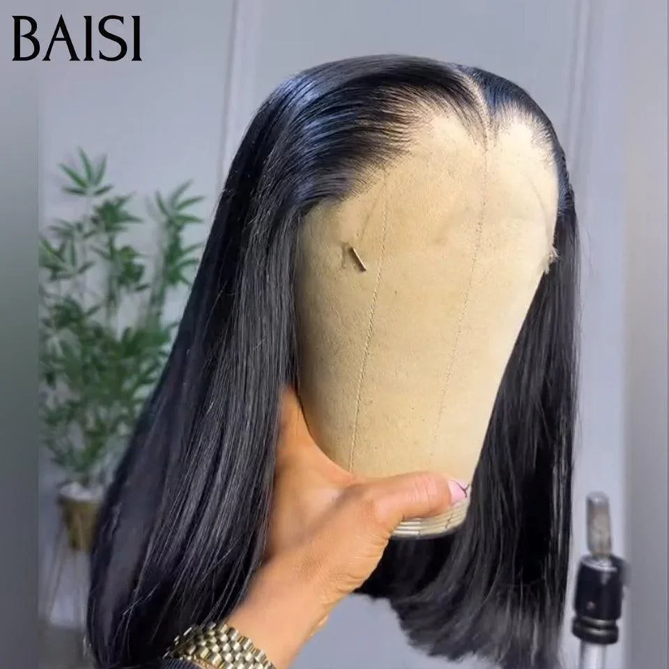 BAISI Bob blonde ou noir Perruque Lisse Straight Bob Lace frontal 16 Pouces 79€ En 100% Cheveux Humains