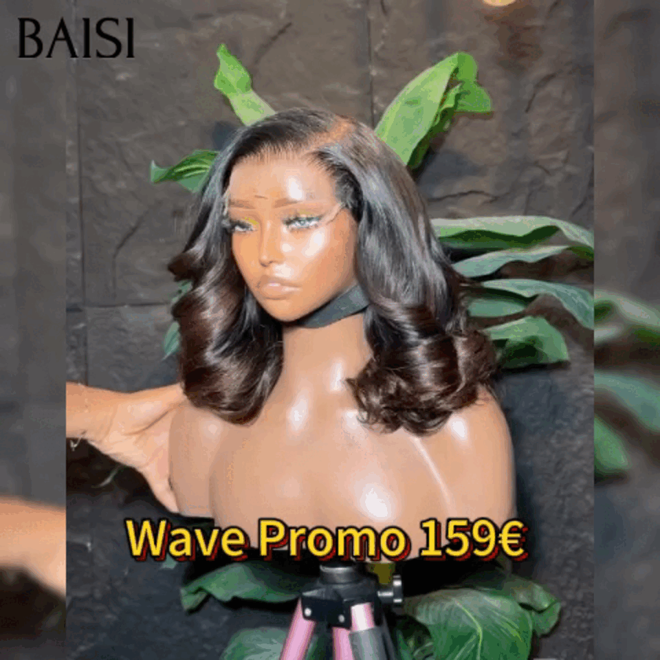 BAISI perruque 4X4 lace 159€ moitié prix En Couleur marron 1BT4# coupe personnalisée voluminieux 250% densité plus de 20 ans d' utilisations MP50
