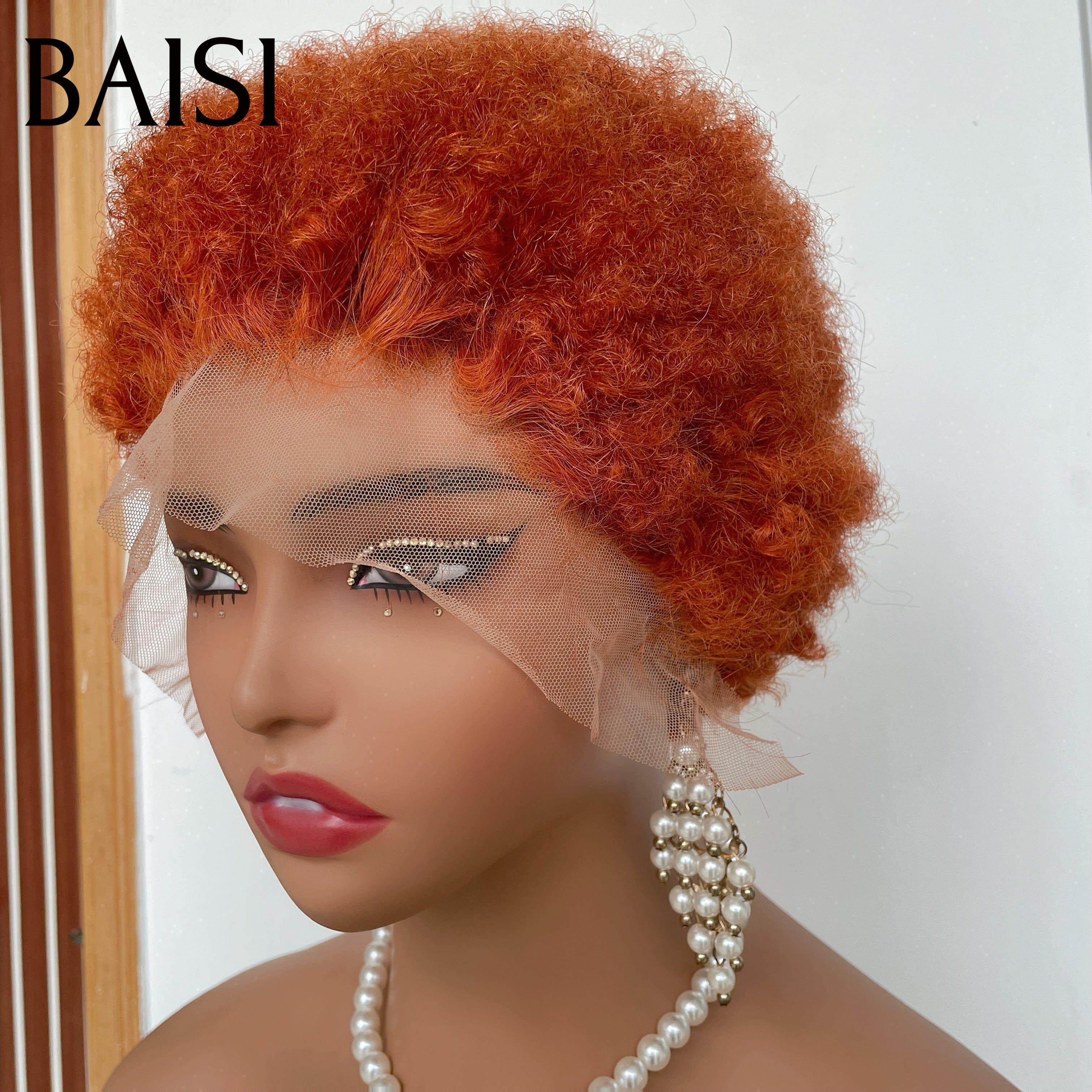 BAISI pixie 13X4 lace frontal curly NOIR 52€ ou Promo Cadeaux Coupe Courte pixie 350# -905 VIP100