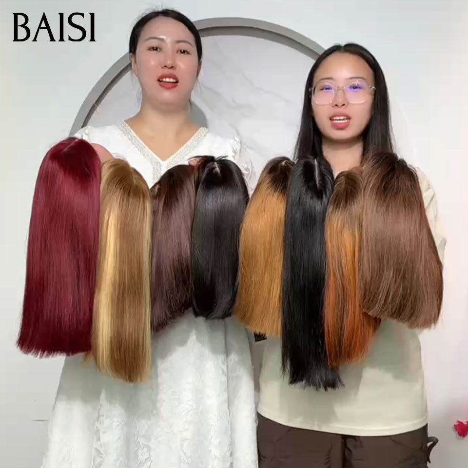 BAISI Promotion 8 perruques Prix pour Revendre 450€ Bob lisse 8 couleurs 100% vrais cheveux humains