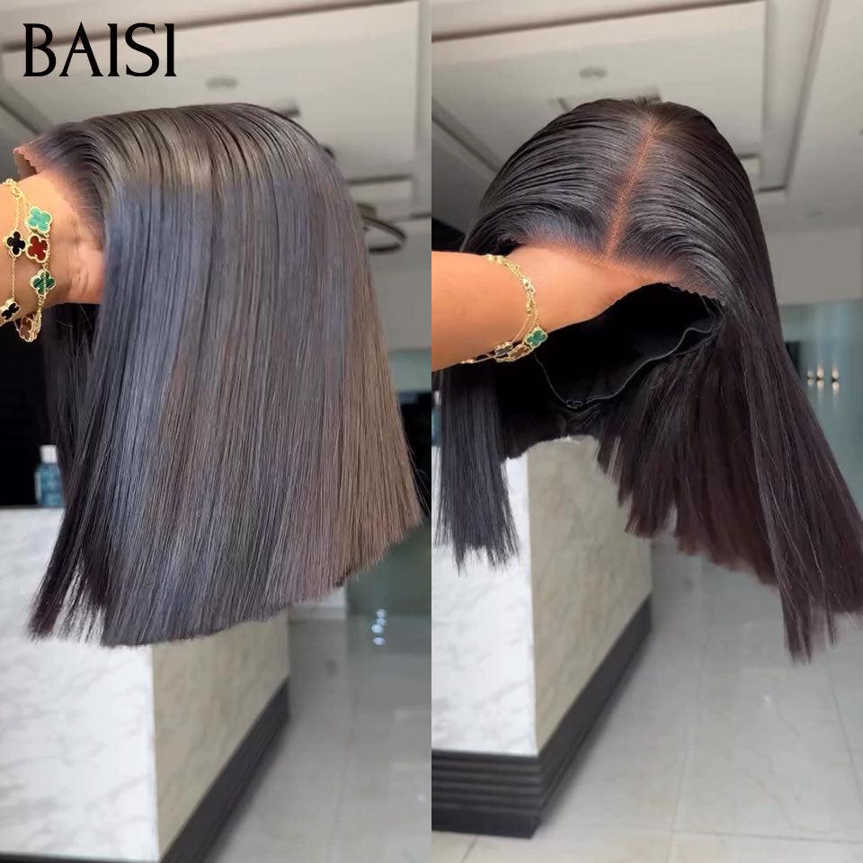 BAISI Perruque Afro curly Wave Wave avec Frange 12 Pouces en Couleur Marron 4# ou 13X4 lace de luxe 10 pouces 109€ En 100% Vrais Cheveux Humais Code : BS120