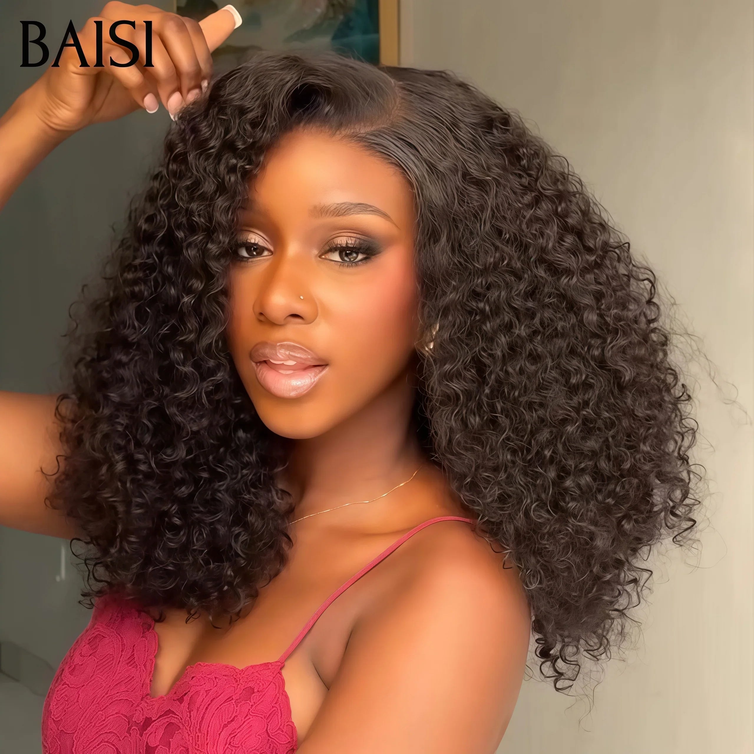 BAISI RAW HAIR 300% Volume grande renda frontal 13X6 peruca encaracolada, super densidade total mais de 10 anos de uso com muito bom cuidado Código: VIP100
