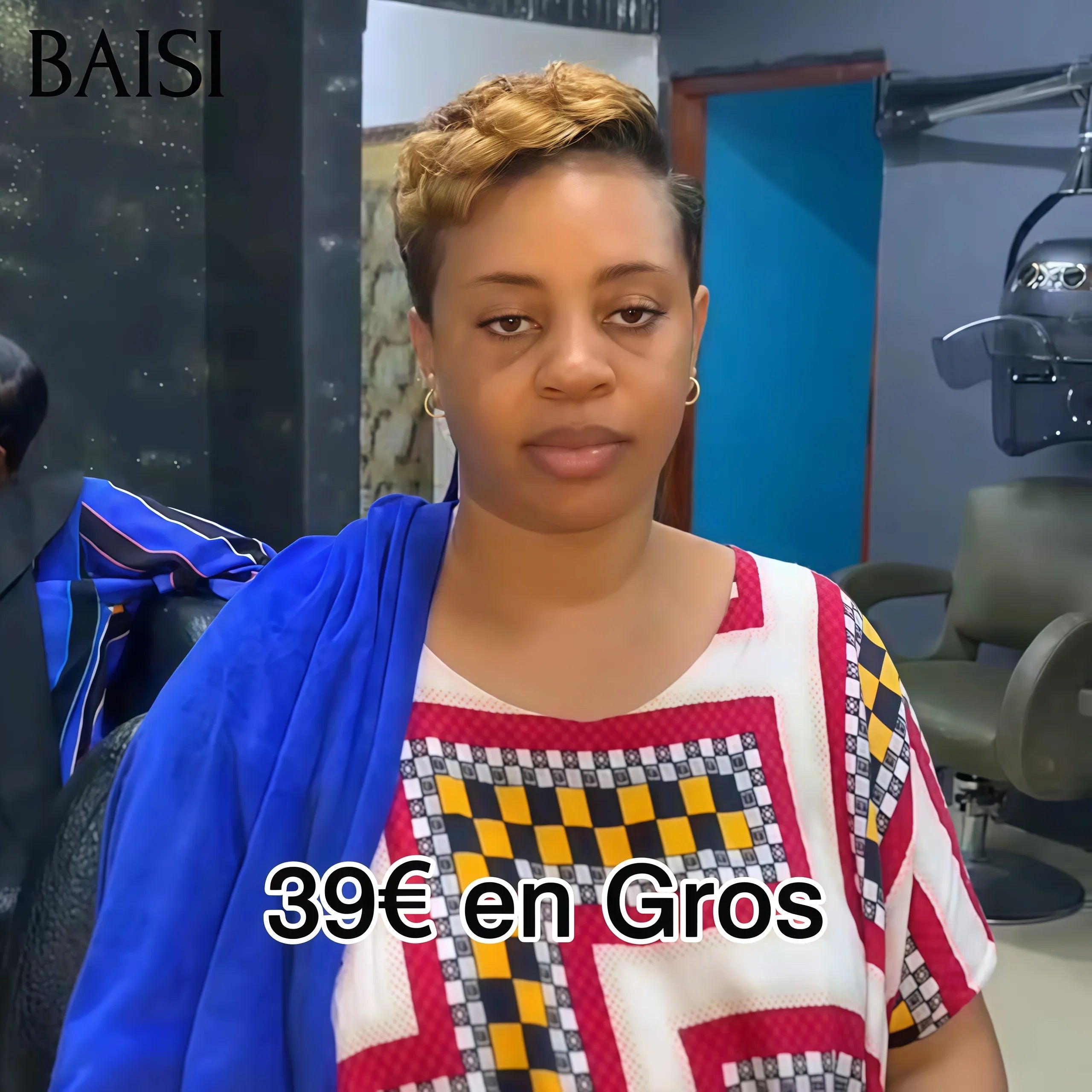 BAISI Achetez 2 perruques minimum au prix d'usine fournisseur en France TVA 0€ 48H arrivé Perruque sans lace pixie Miel finger wave ou Curly Courte Avec La Raie De Côté 10 Pouces 100% Cheveux Humains (Pas Besoin de Code)