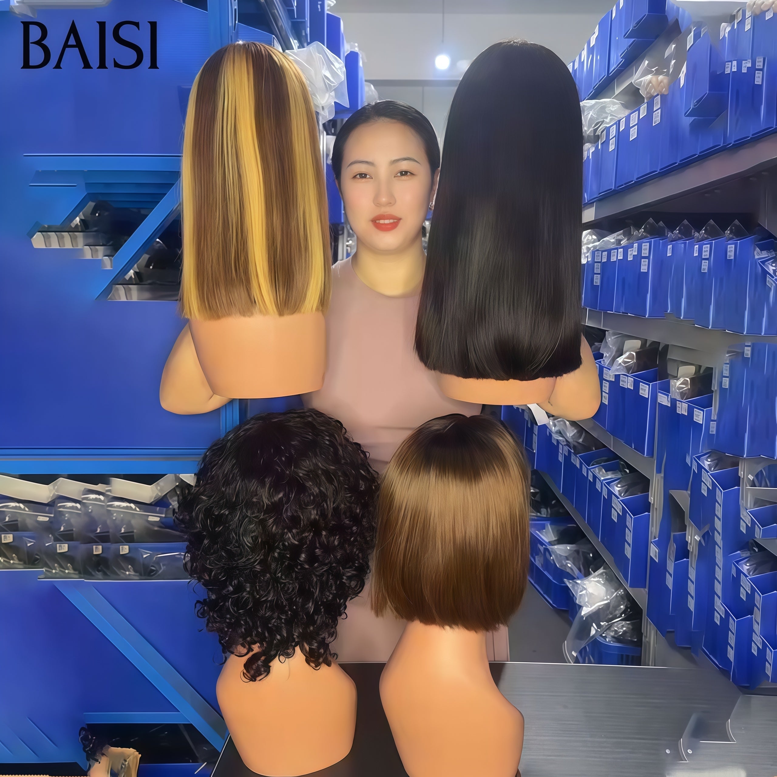 BAISI Promotion 4 perruques 239€ Lisse et water wave 100% vrais cheveux humains