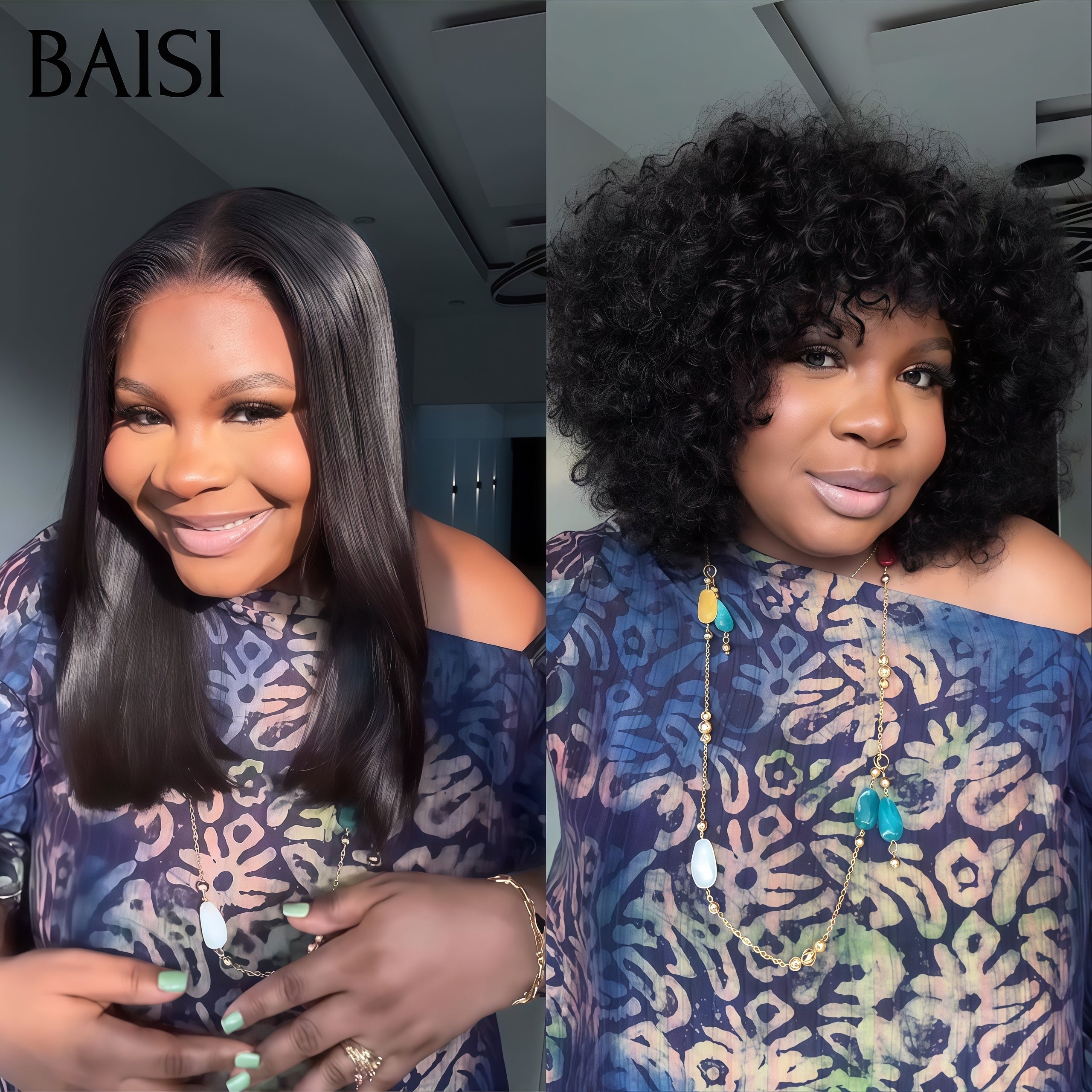 BAISI vente flash Achetez 1 + 1 Gratuite = 139€ Sans Colle Facile à Porter 12 pouces et 4x4 lace lisse 16 pouces en 100% vrais cheveux humains