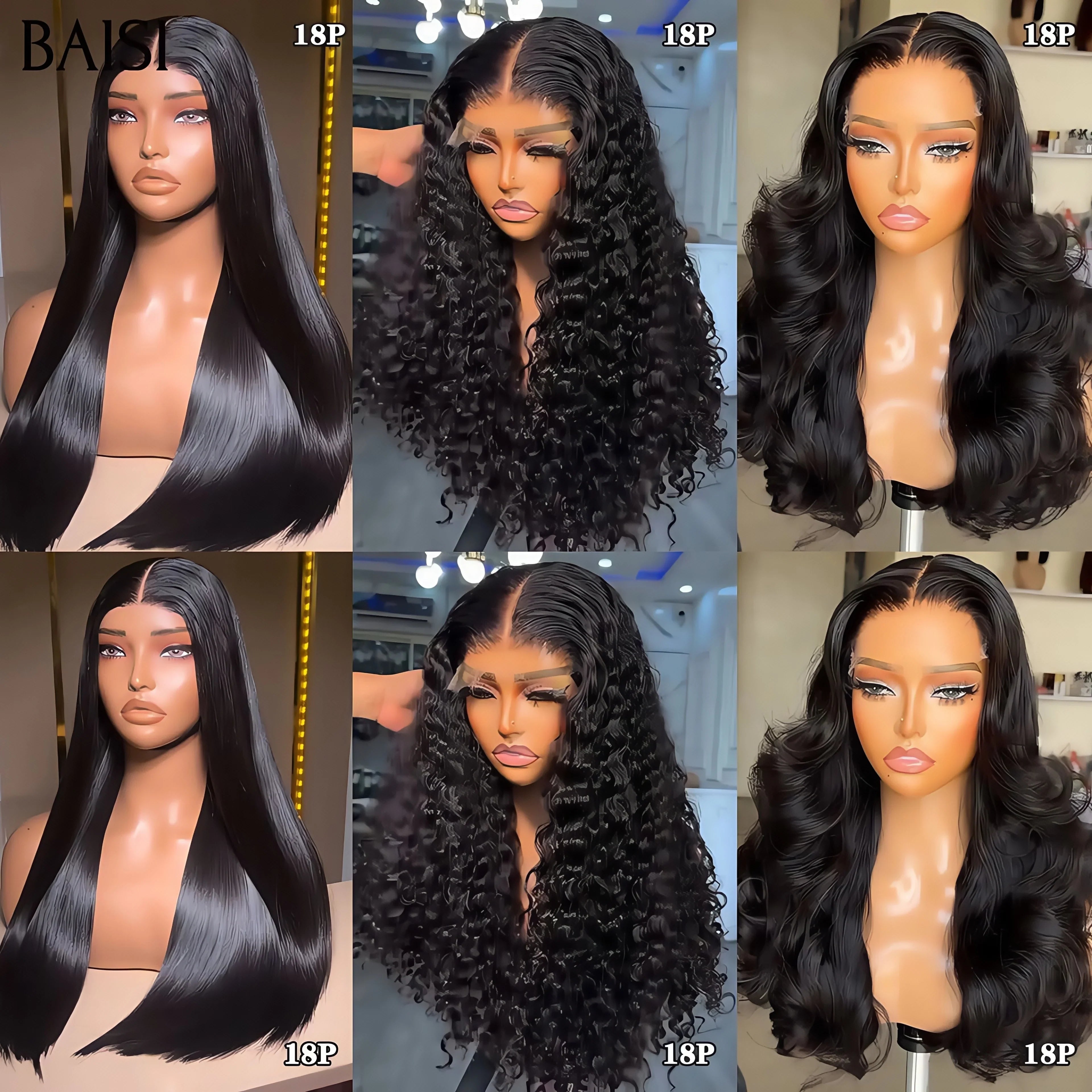 BAISI Conjunto de 2 perucas PROMOÇÃO em cabelo 100% humano real 164 € E 120 € (sem necessidade de código)