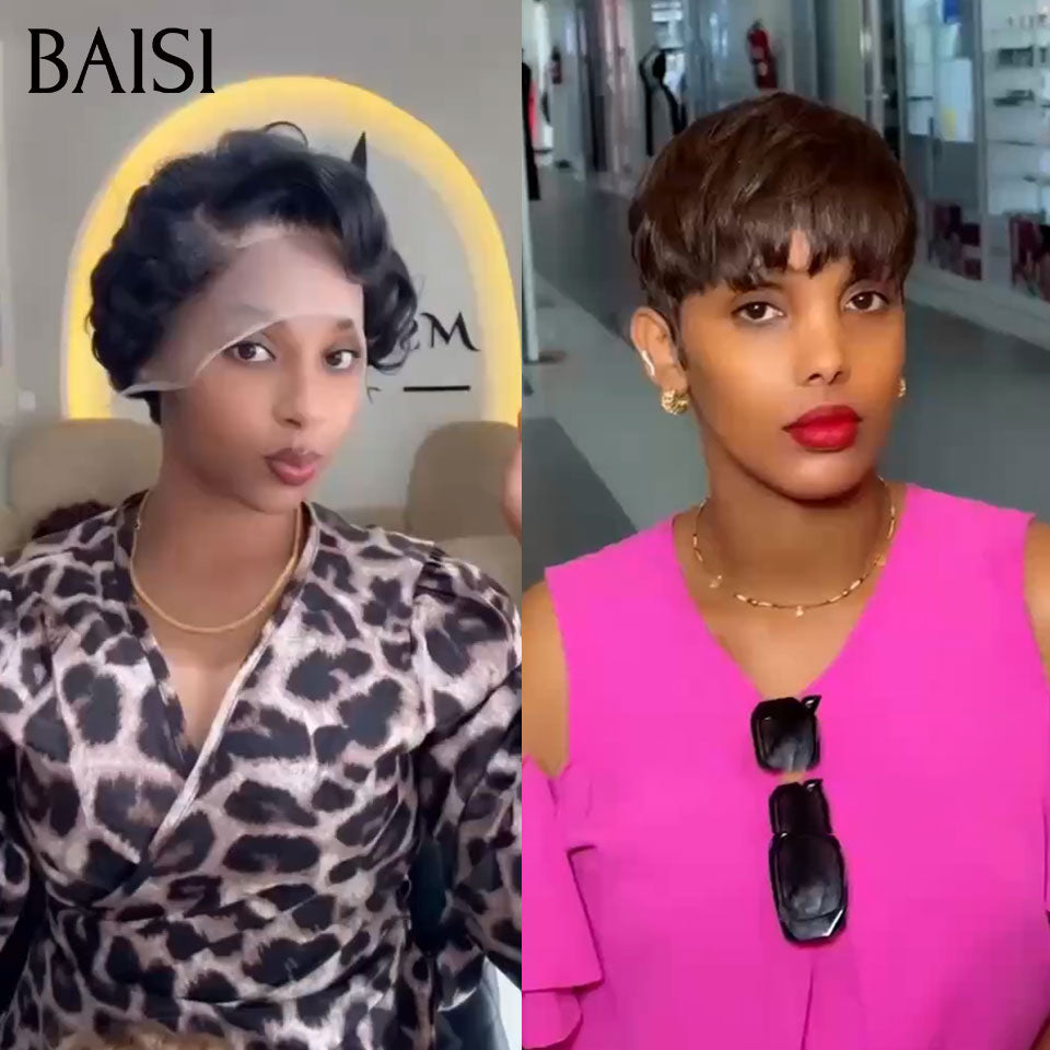 BAISI-Set mit 2 PROMOTION-Perücken aus 100 % echtem Menschenhaar 164 € UND 120 € (kein Code erforderlich)