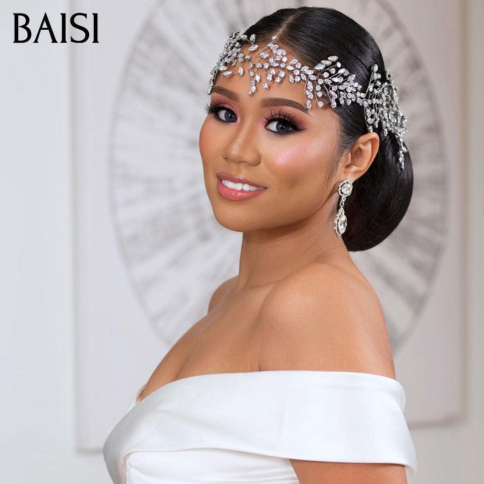 BAISI Coiffure de luxe Astrid Perruques Mariage noir Prête à porter chignon et personalisation comme sur la vidéo 100% identique avec lace frontale événement spécial VIP100