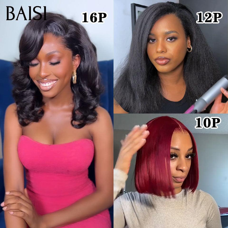 BAISI 2 Pelucas SIN pegamento Cuerpo ondulado y ondulado rizado para revender 275€ 18 pulgadas en cabello humano 100% real VIP100