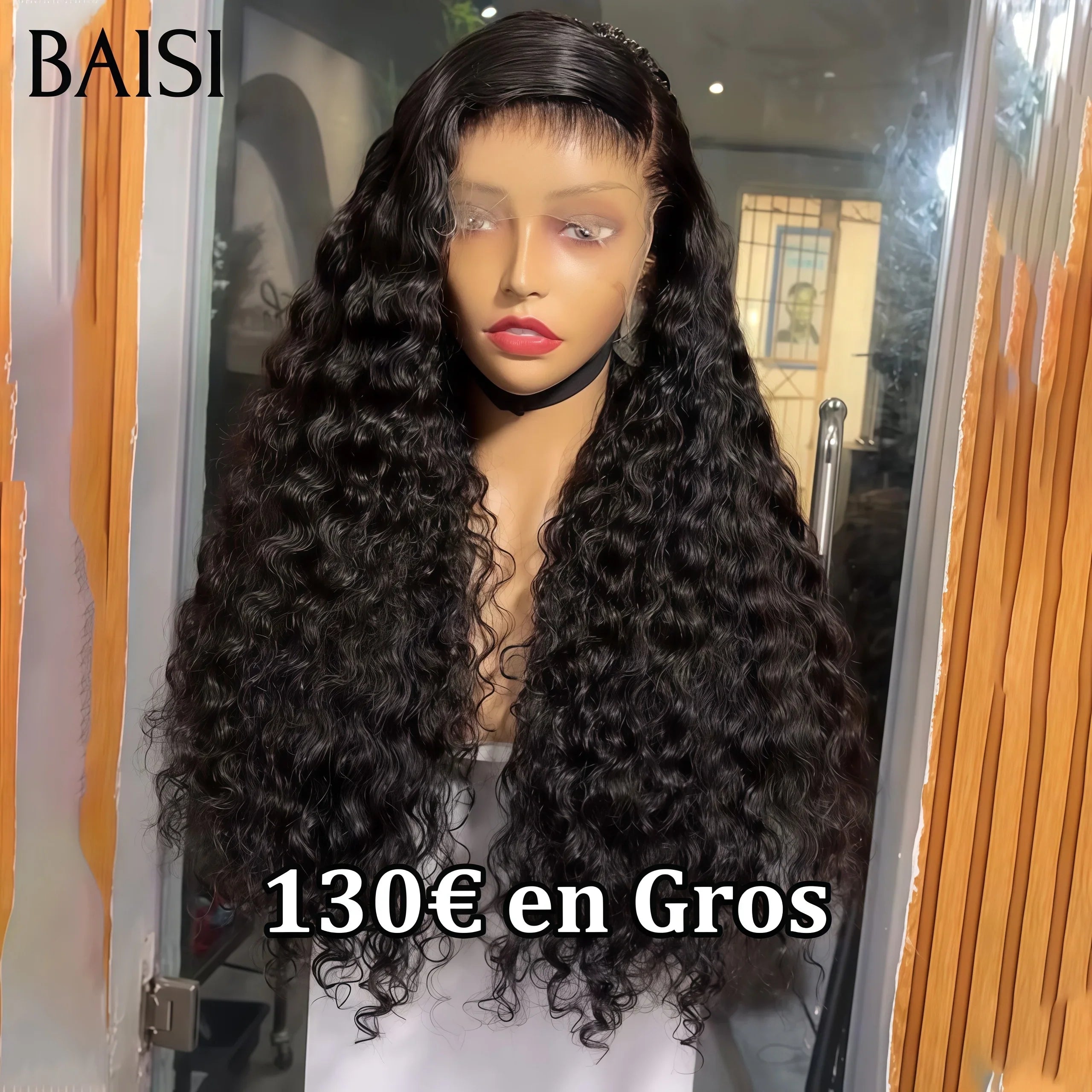 BAISI Buy at least 2 wigs at factory supplier price 13x4 Lace Frontal Wig deep Wave In 100% Human Hair (No Code Needed)