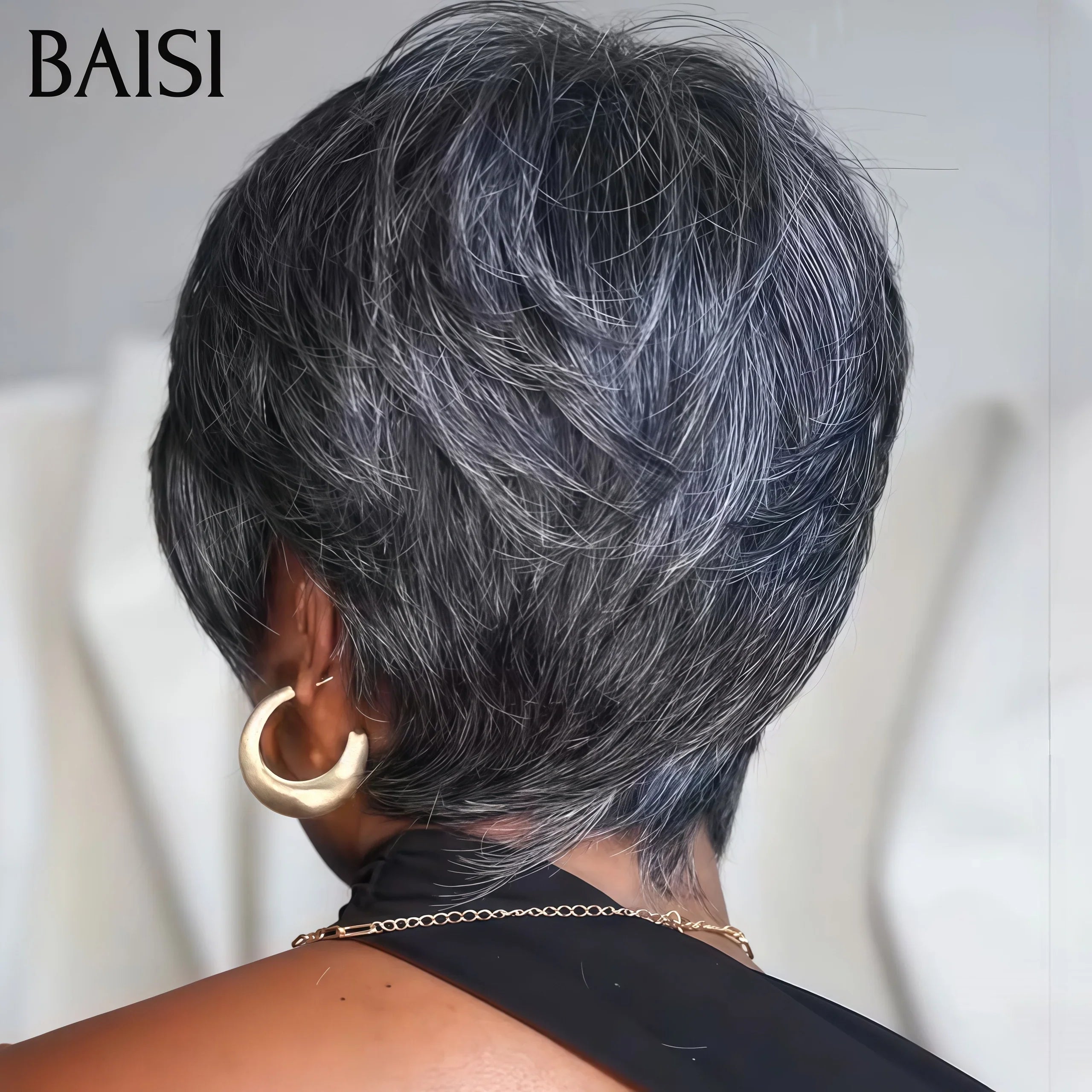 BAISI 13X4 Straight Bob Wig In Brown #4 Pre-Plucked No Glue Needed in 100% Raw Hair Lace Already Cut