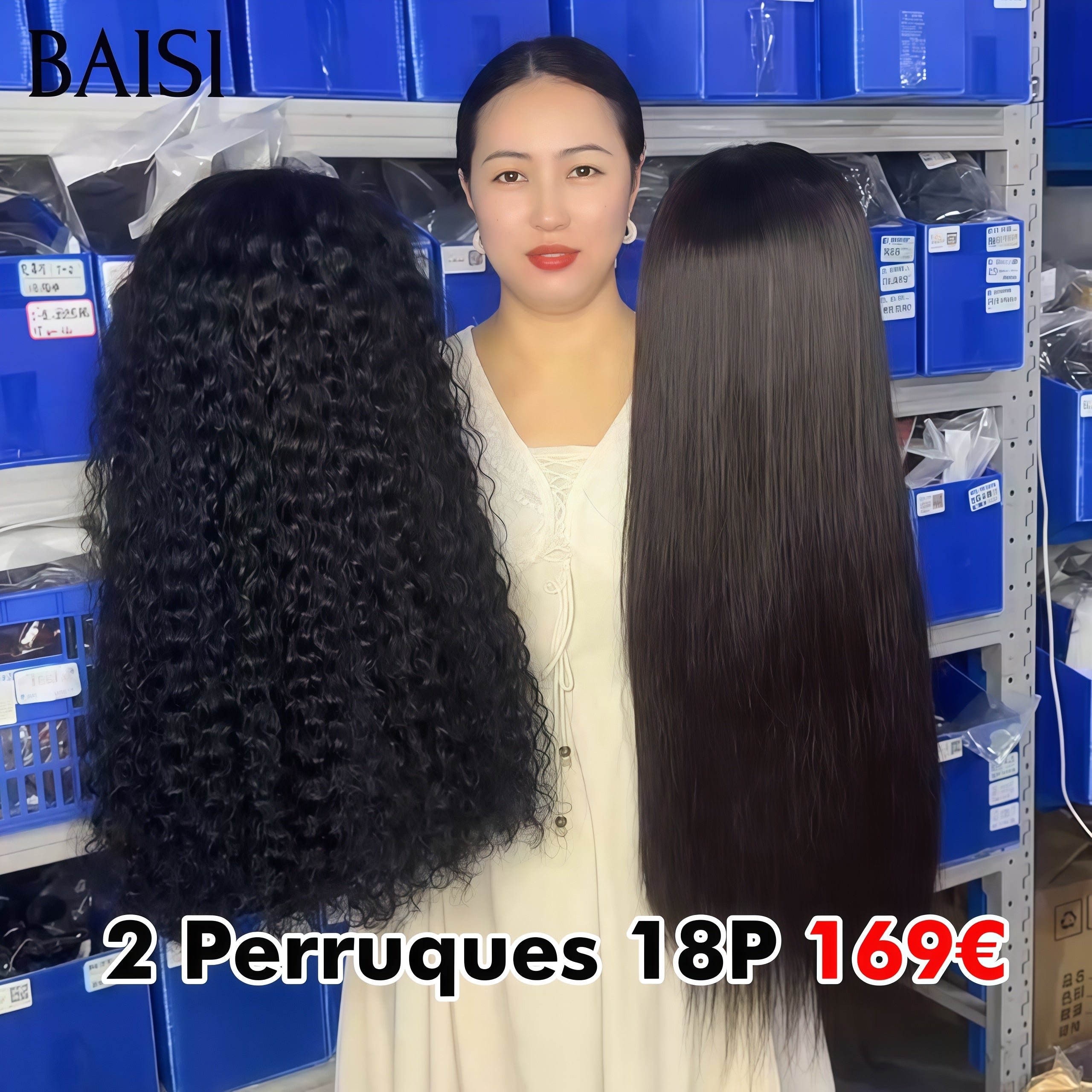 Venta flash BAISI 3 Pelucas en cabello humano 100% real 200 euros Código: VIP100