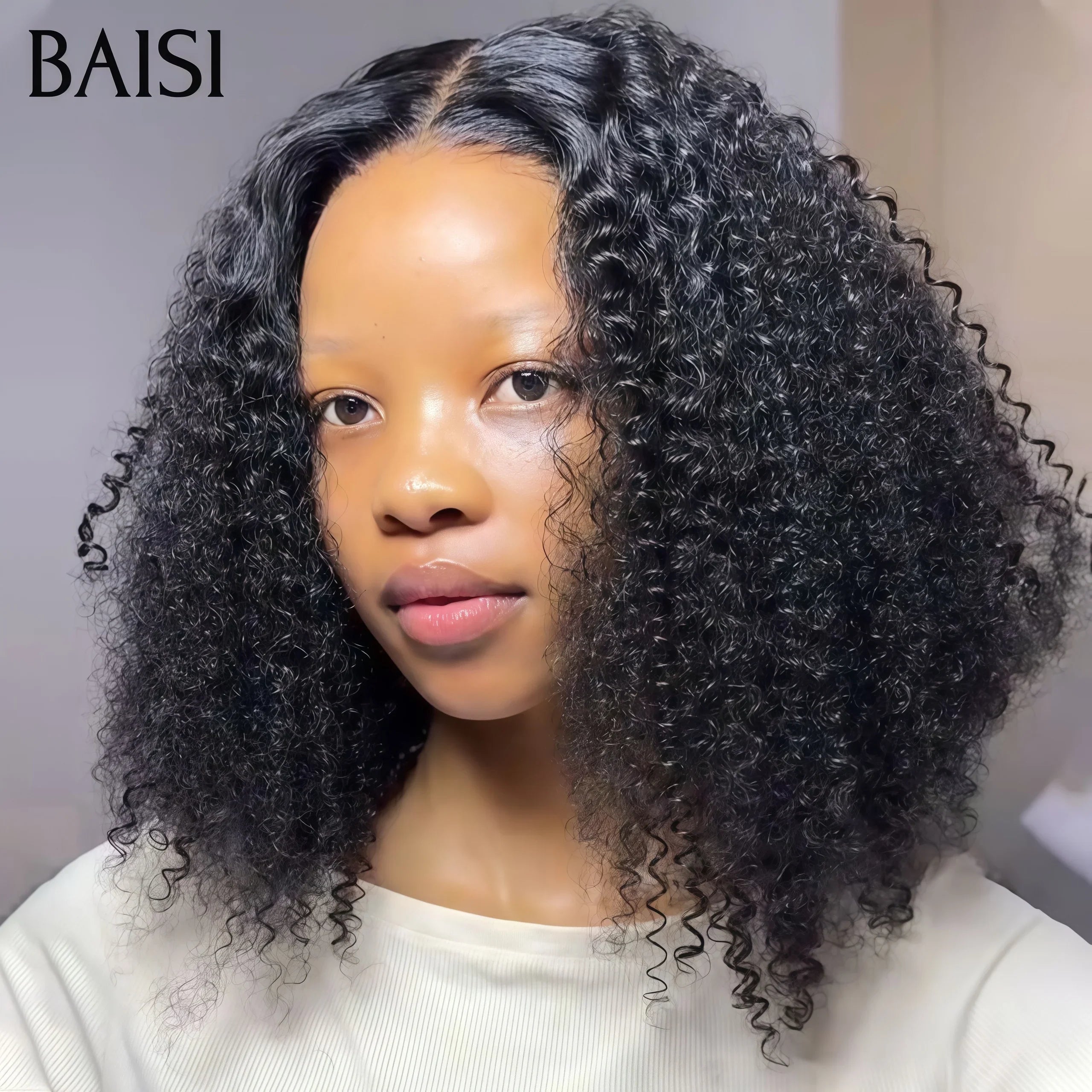 BAISI Grande SOLDES 10pouse 75€ 4X4 Closure lace Perruque Naturelle water wave Moitié Prix Volume de 250% Densité en 100% Cheveux humains MP50