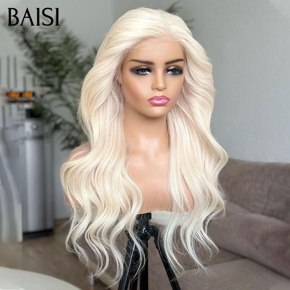 BAISI Hochwertige benutzerdefinierte blonde Farbe # 613 gerade gerade Perücke