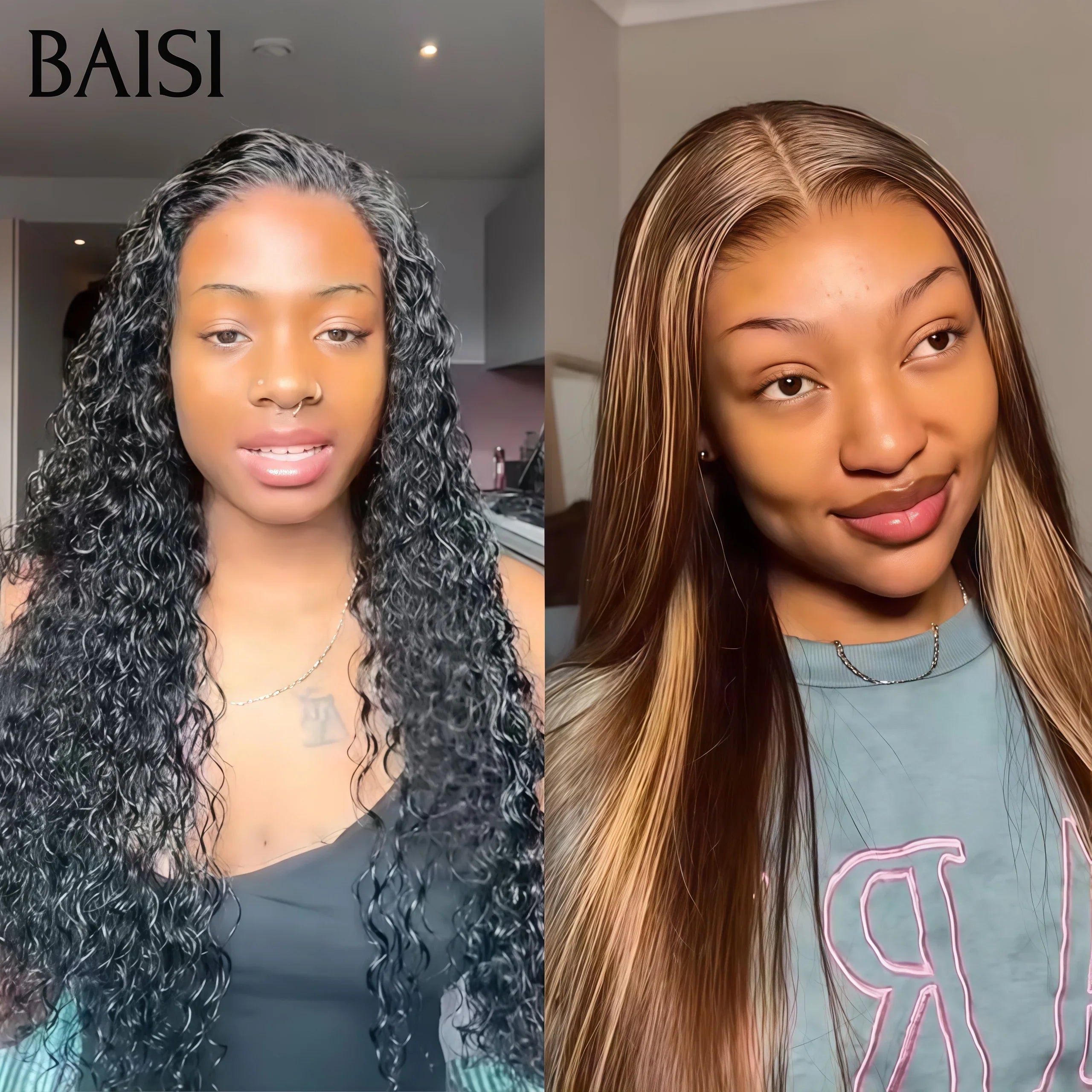 BAISI 2 Pelucas SIN pegamento Cuerpo ondulado y ondulado rizado para revender 275€ 18 pulgadas en cabello humano 100% real VIP100