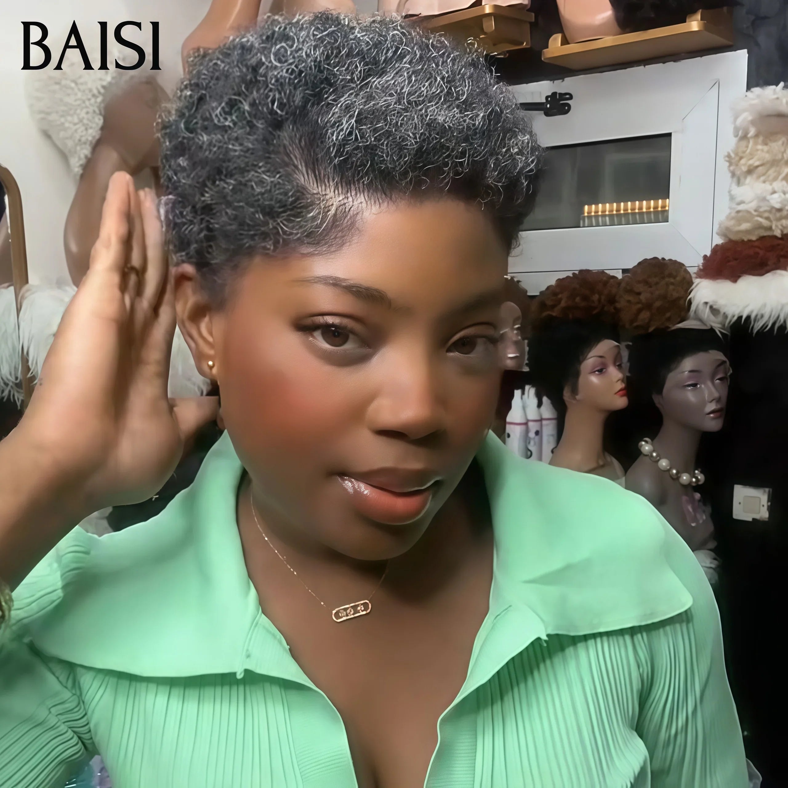 BAISI 13X4 Straight Bob Wig In Brown #4 Pre-Plucked No Glue Needed in 100% Raw Hair Lace Already Cut