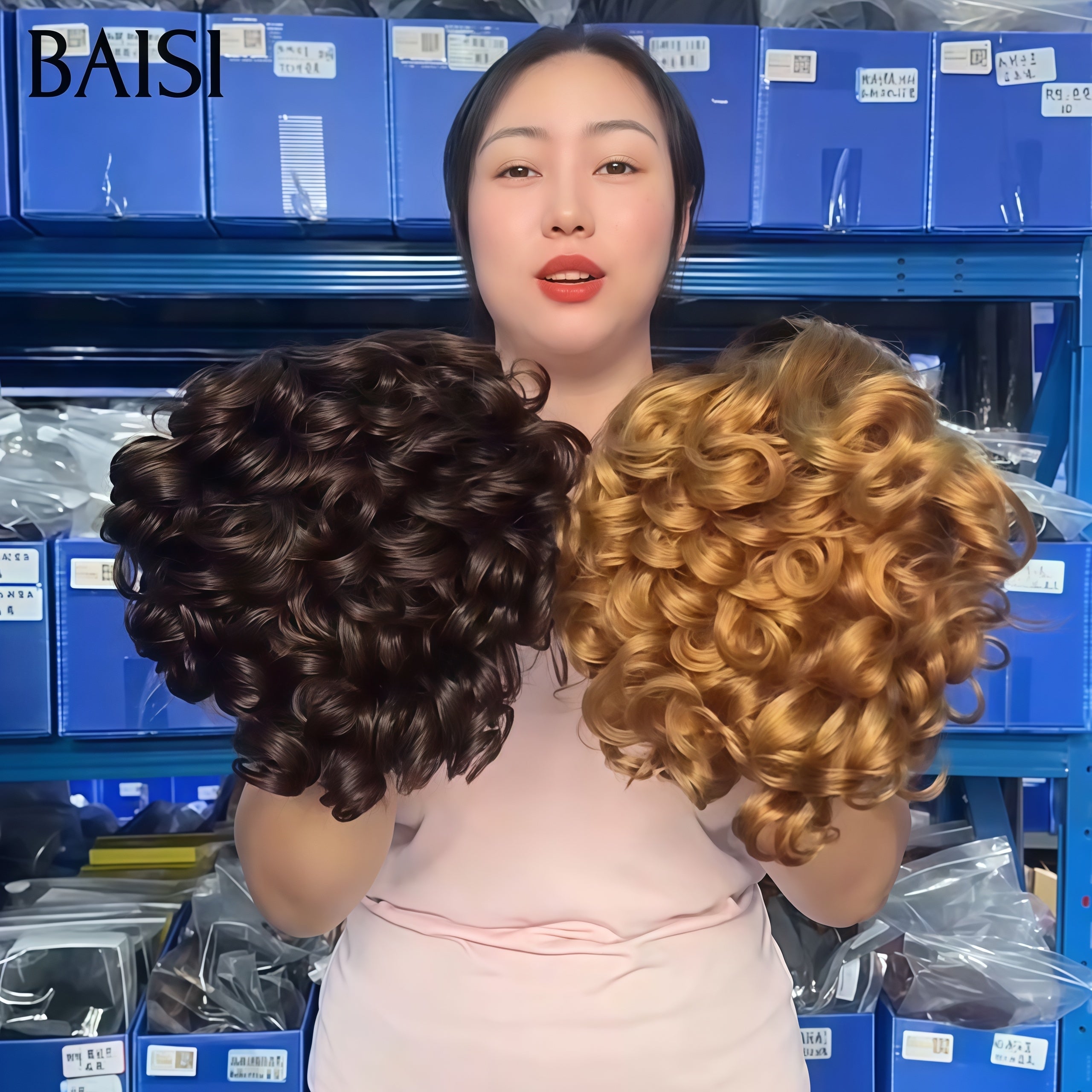 BAISI Ventes En Gros 2 perruques 80€ 13x4 pixie marron et pixie 4T30# 100% Cheveux Humains BS30