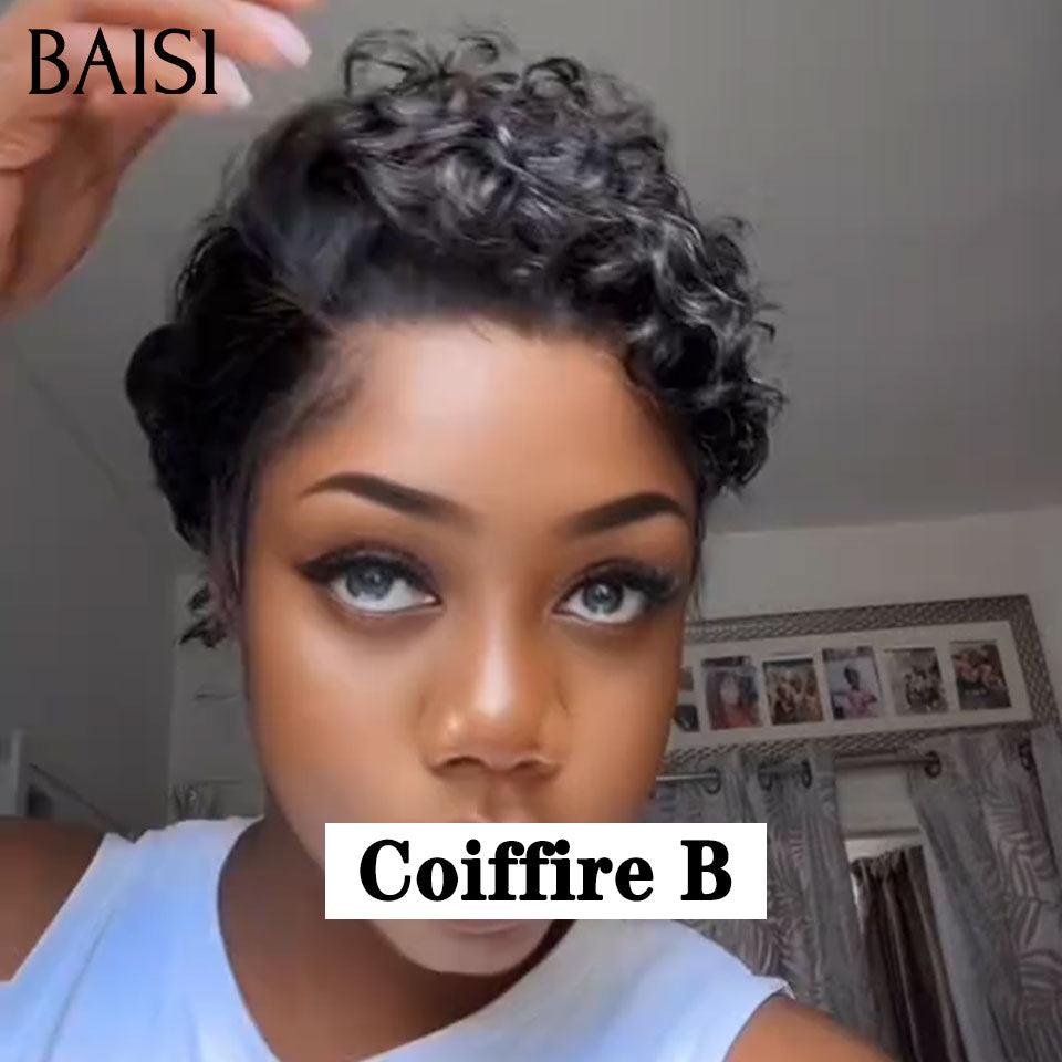 BAISI 2 Perücken OHNE Kleber Körperwelle und lockige Welle zum Weiterverkauf 275 € 18 Zoll aus 100 % echtem Menschenhaar VIP100