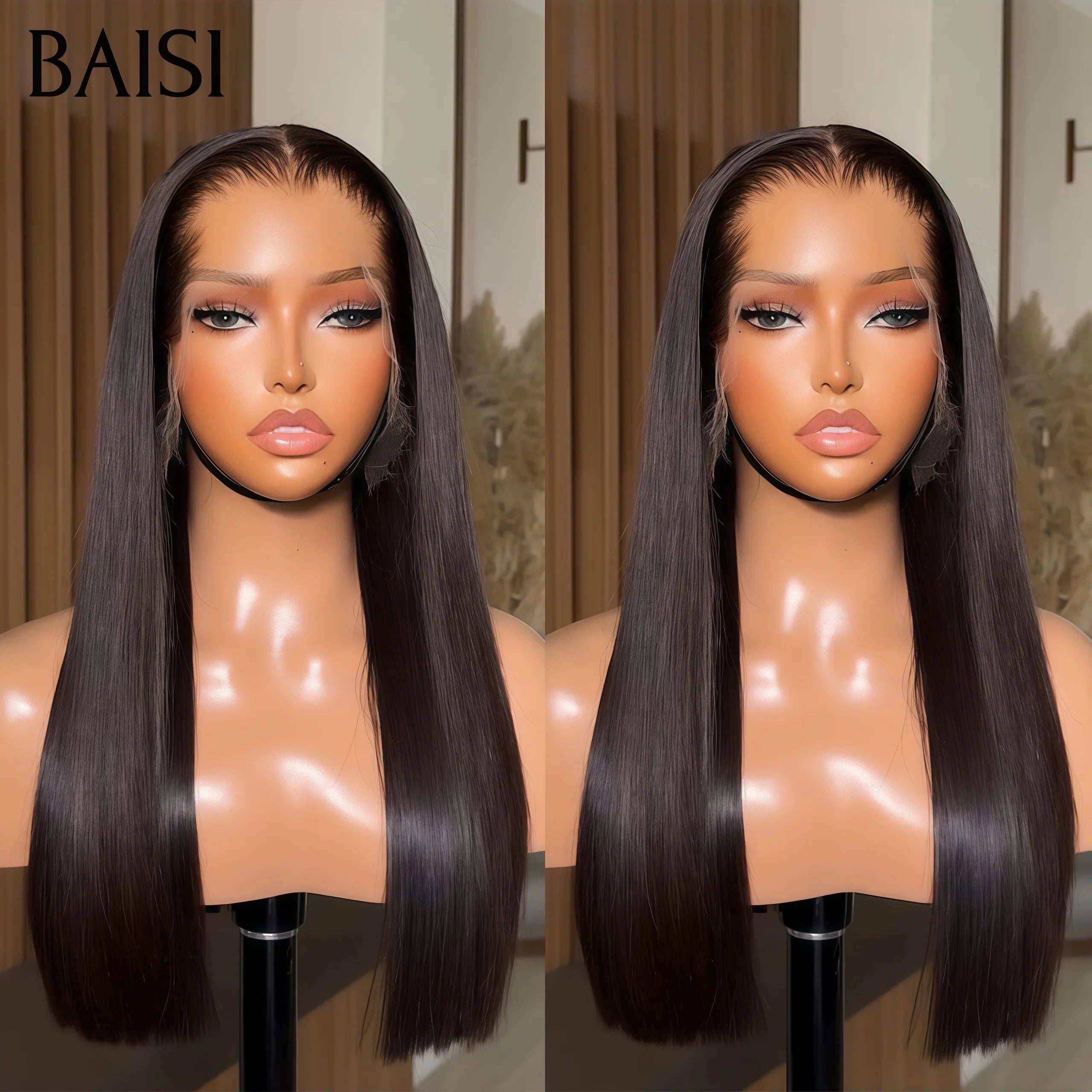 BAISI Achetez 2 perruques minimum au prix d'usine fournisseur Perruques 2x6 lace Lisse 1BT4# 8 Pouces Fabriquées par les cheveux double drawn ou 4x4 lace Lisse 8 Pouces 66€ ou 18 Pouces 99€ en 100% vrais cheveux humains