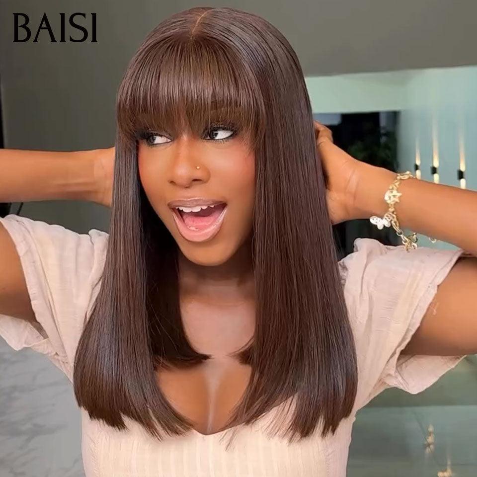 BAISI 2 Parrucche SENZA colla Onda corporea e ondulata da rivendere €275 18 pollici in capelli umani veri al 100% VIP100