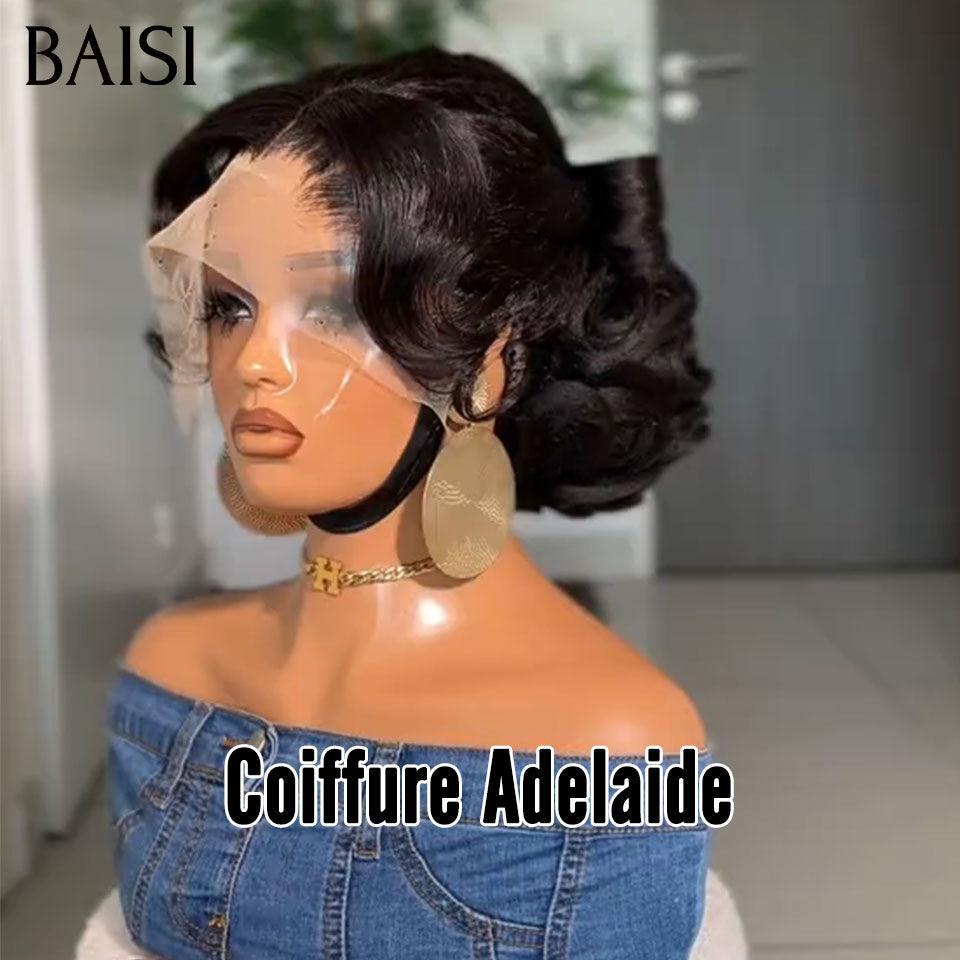 BAISI Coiffure de luxe Adelaide Perruques Mariage noir Prête à porter chignon et personalisation comme sur la vidéo 100% identique avec lace frontale événement spécial FR20