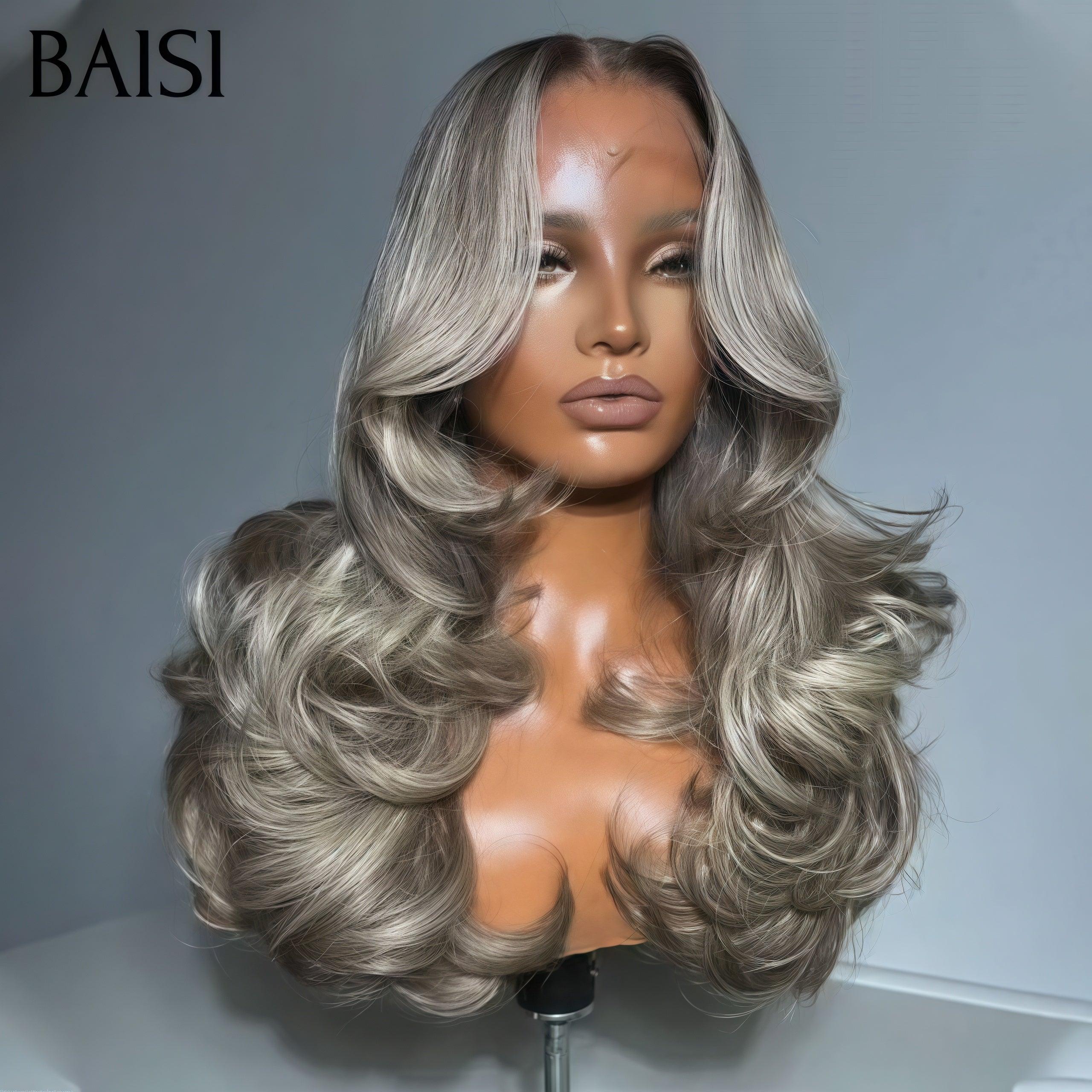 BAISI gerade Perücke in heller Farbe 4T 70# 100 % MENSCHLICHES HAAR