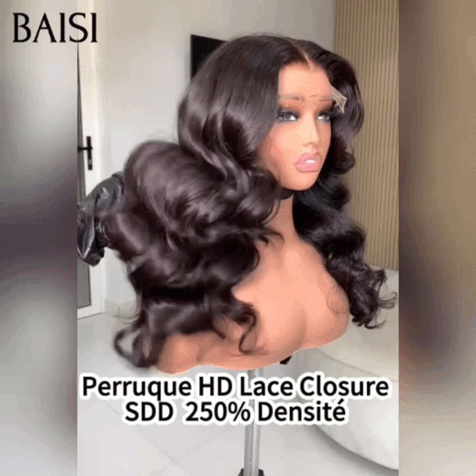 Baisi 13x6 hd renda invisível sem cola peruca reta em renda preta já cortada fácil de usar em cabelo 100% humano densidade 250%