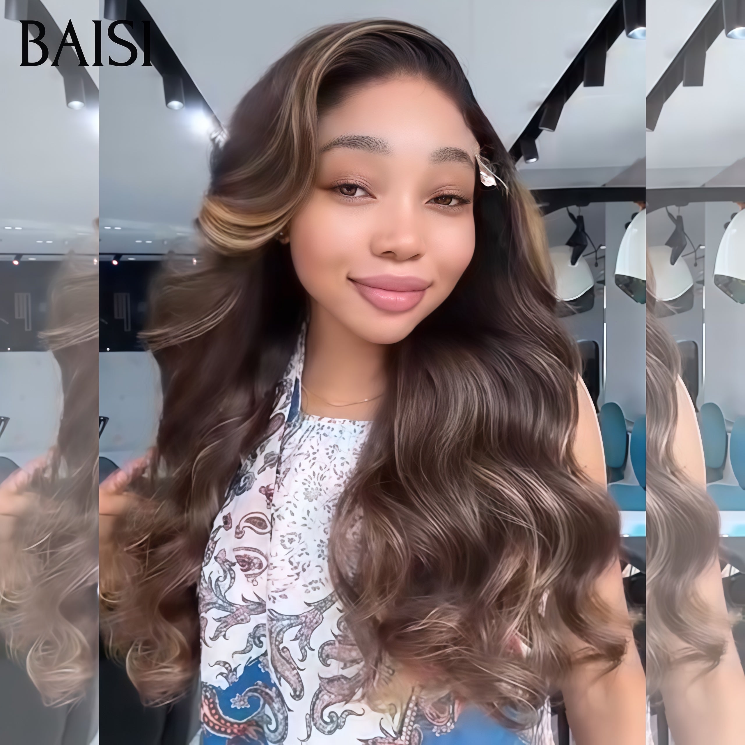 BAISI 13X4 lace frontal Miel Body wave 18 Pouces 100€ ou Perruques en LOT ou vente un par un ; Perruques Sans Colle avec Frontal double drawn en 100% cheveux humains