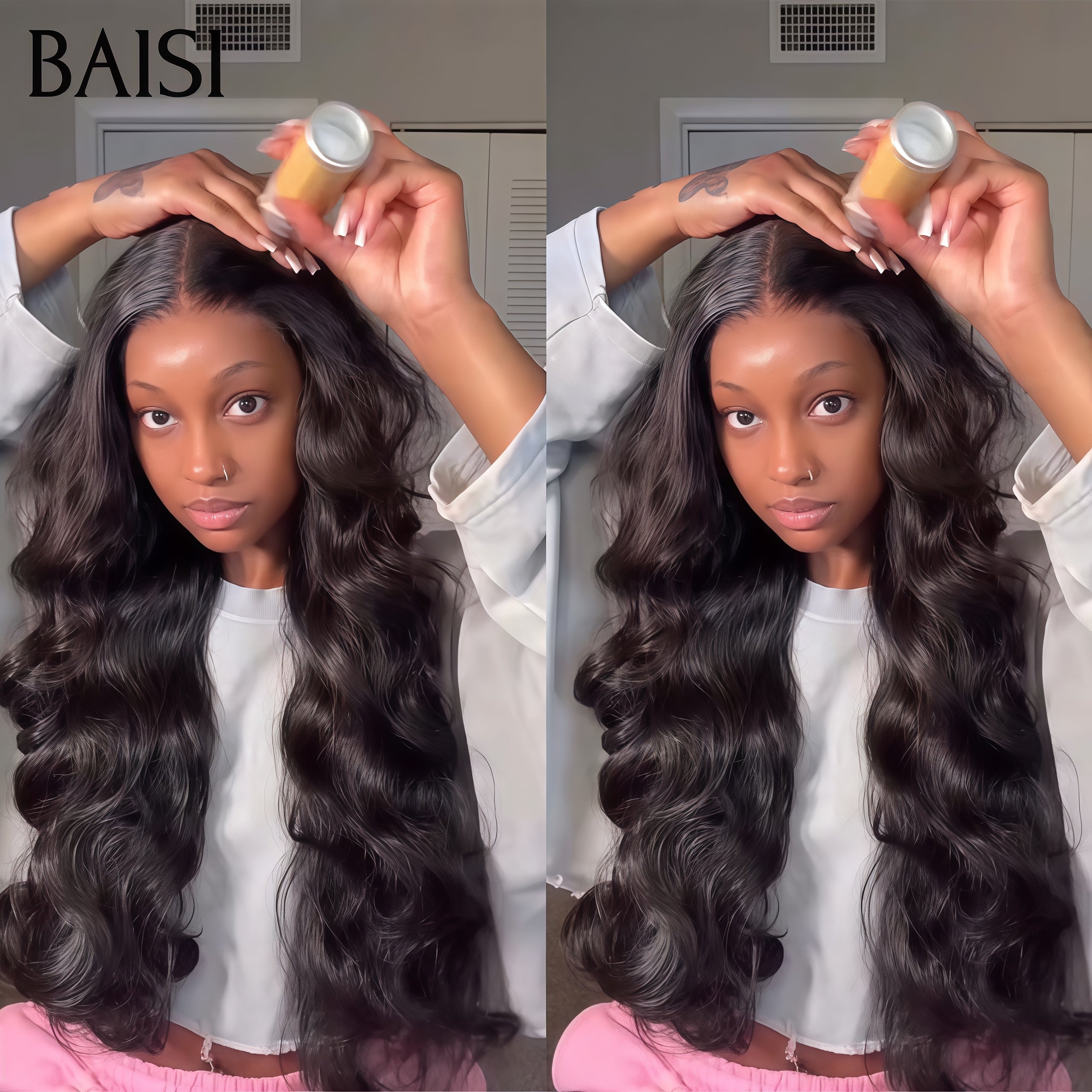 BAISI 4X4 closure perruque trop longue body wave 30 pouces 200€ en 100% cheveux humains