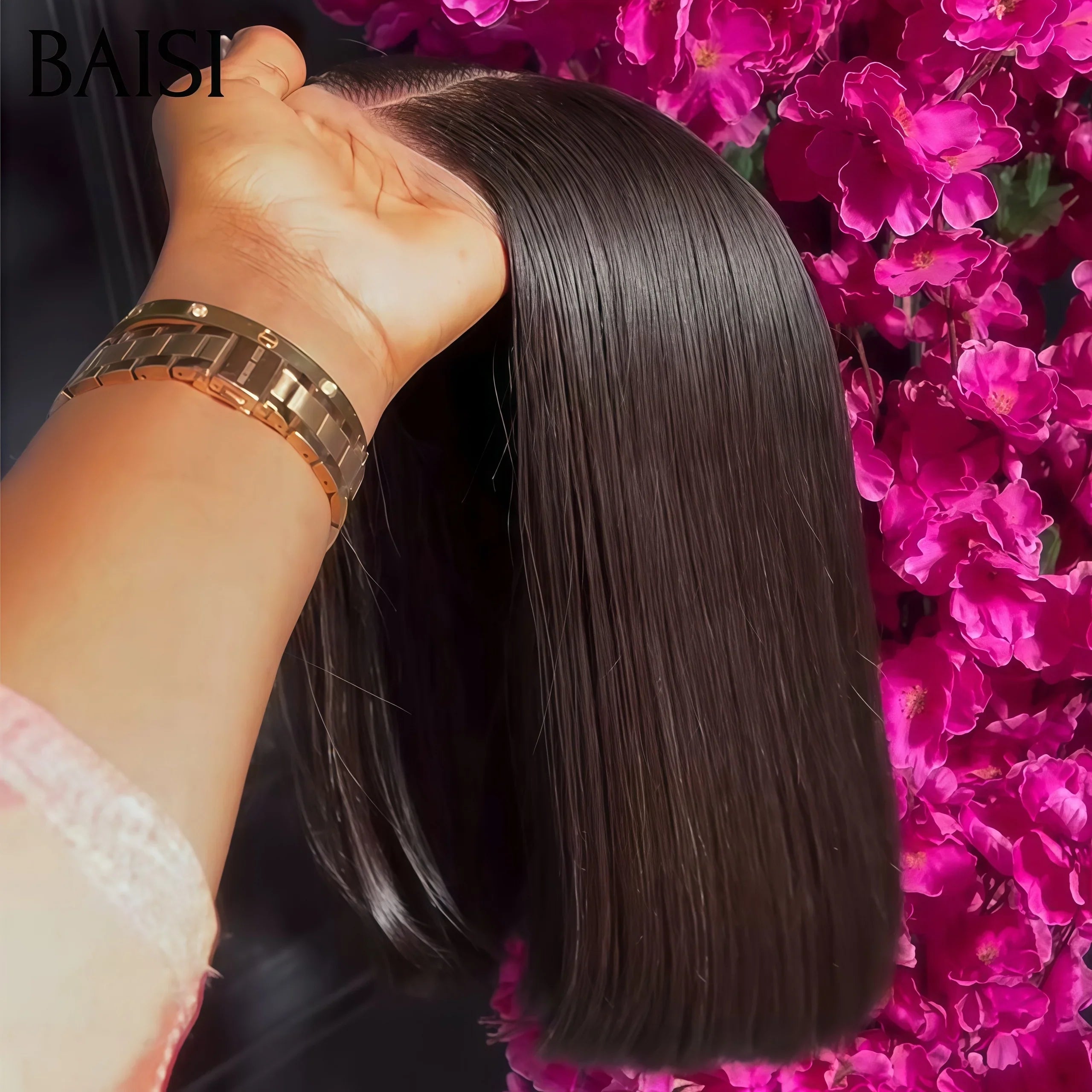 BAISI 4X4 lace closure Bob Lisse 8 Pouces 69€ ou vente flash 3 perruques en Promo 220€ en 100% vrais cheveux humains