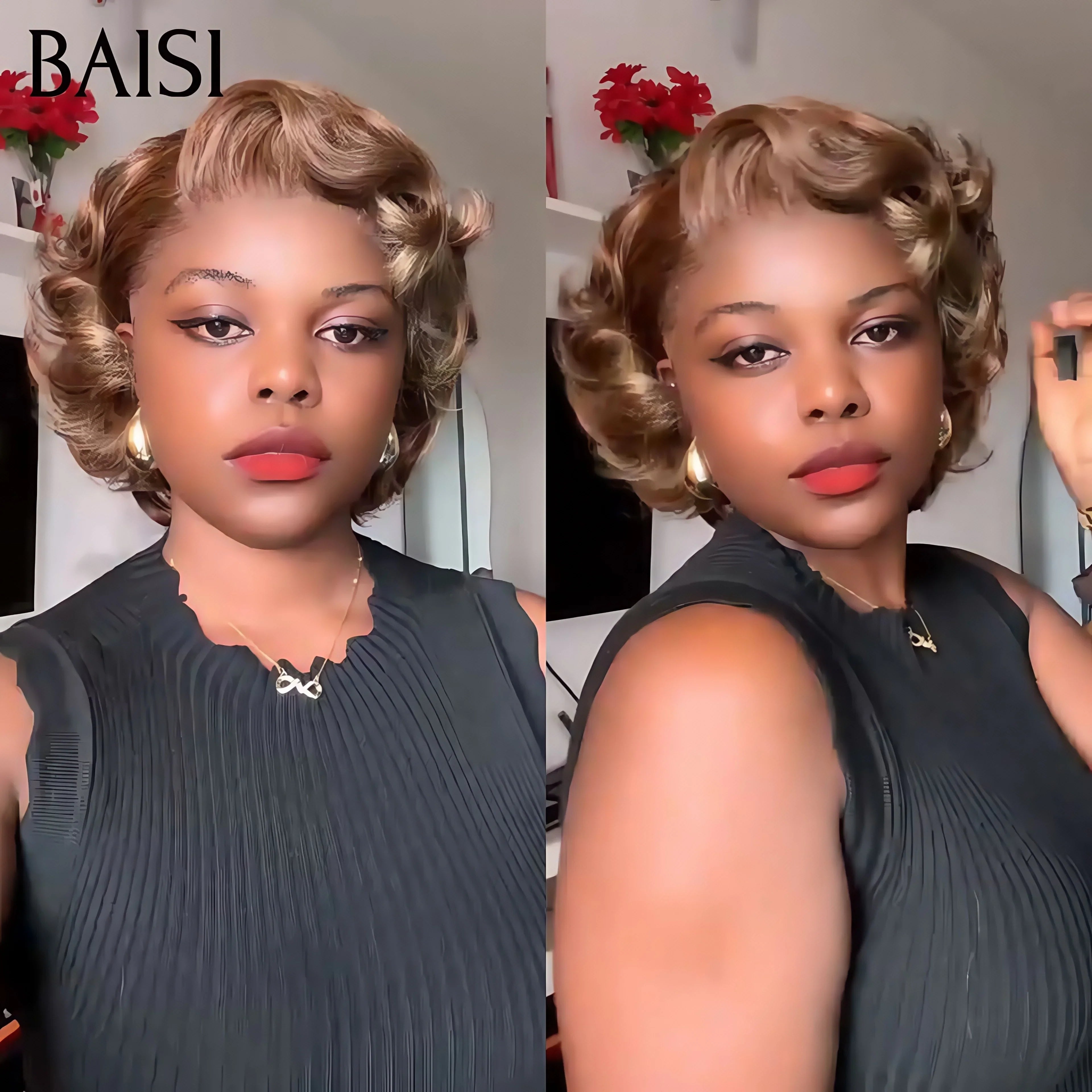 BAISI Peluca ondulada de encaje 13X4 en color 99J# 65 € en cabello 100% humano BAISI20