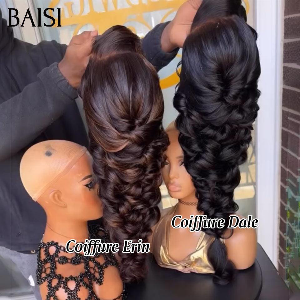 BAISI Coiffure de luxe Erin & Dale Perruques Mariage Prête à porter chignon et personalisation comme sur la vidéo 100% identique avec lace frontale pour mariage ou événement spécial