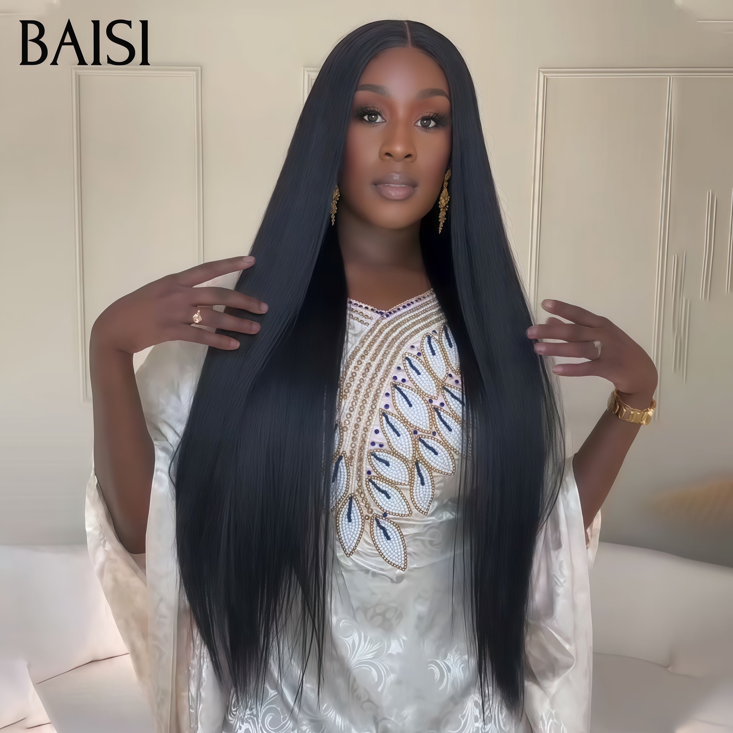 BAISI HAIR FR 13x4 Frontal Perruque Vente En Gros Sans colle 26 pouce +1 fer 169€ ou Réduction Supplémentaire Pour Le Prix D'usine 4 Perruques 24 pouces 780€, Code:FR20