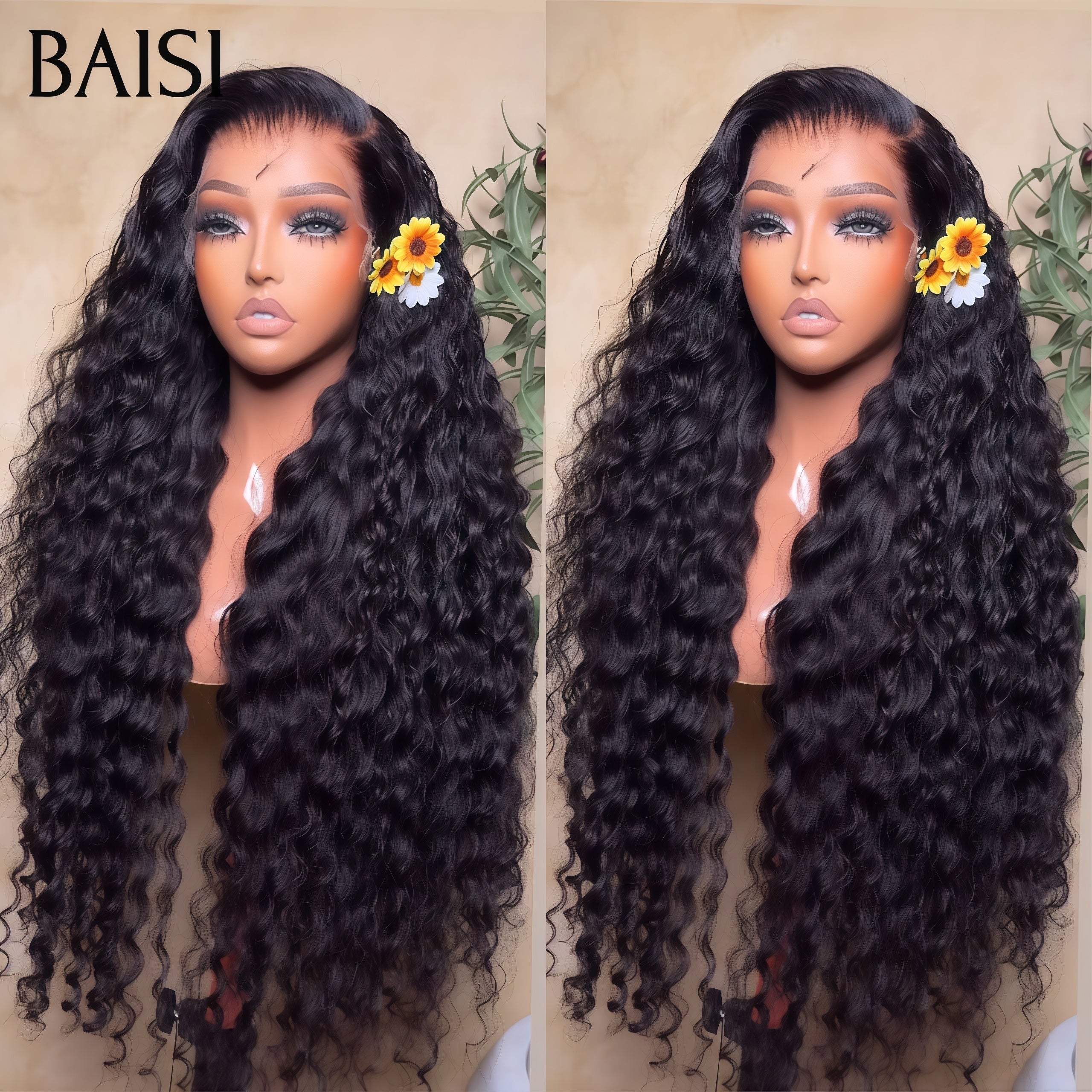 BAISI Vente Flash 13x4 Frontal Perruque Longue Deep Wave 30 Pouce 199€ En Promo avec CODE En 100% Raw Hair D