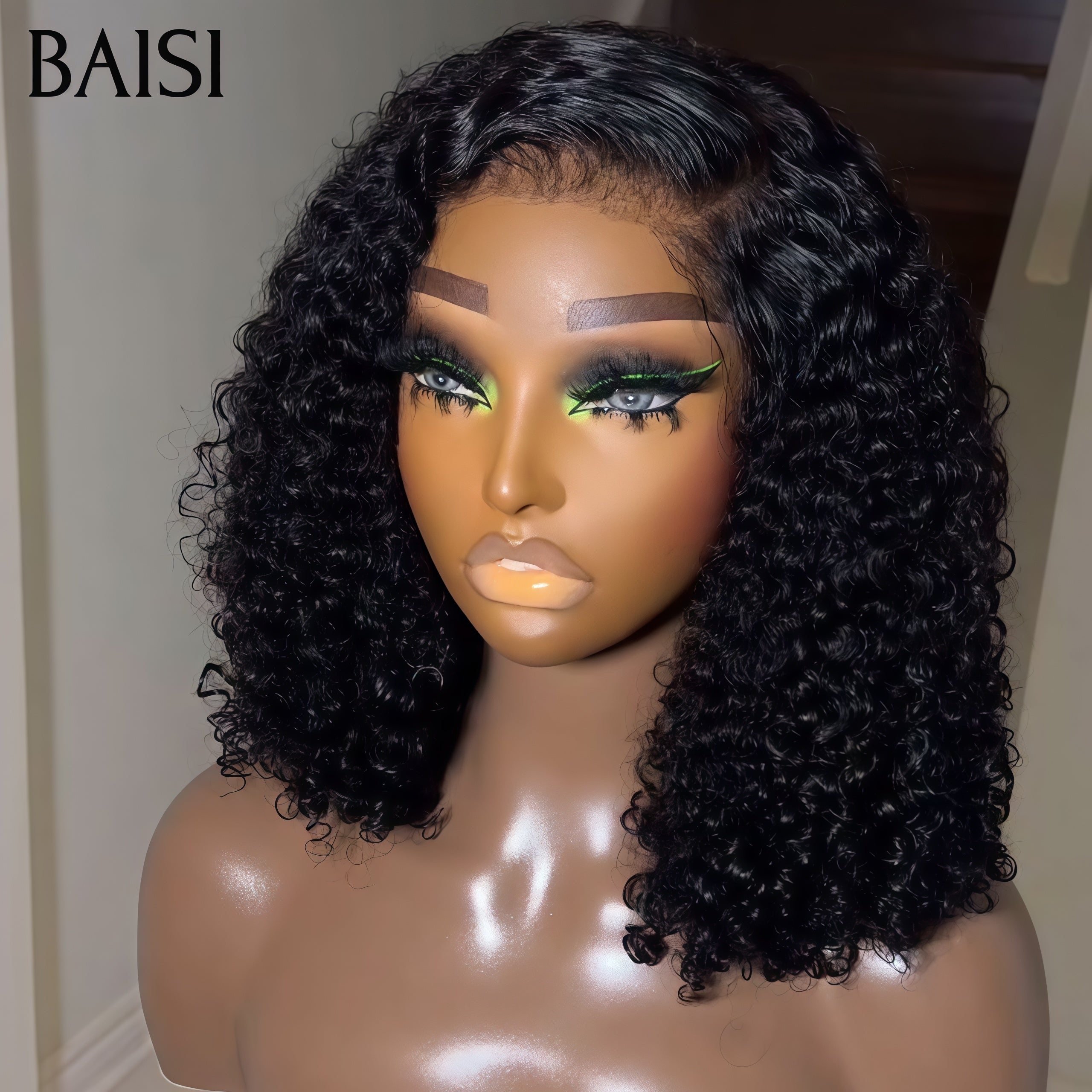 BAISI Perruque Frontale Bob Deep Wave 12 Pouce 69€ moitié prix en 100% cheveux humains MP50