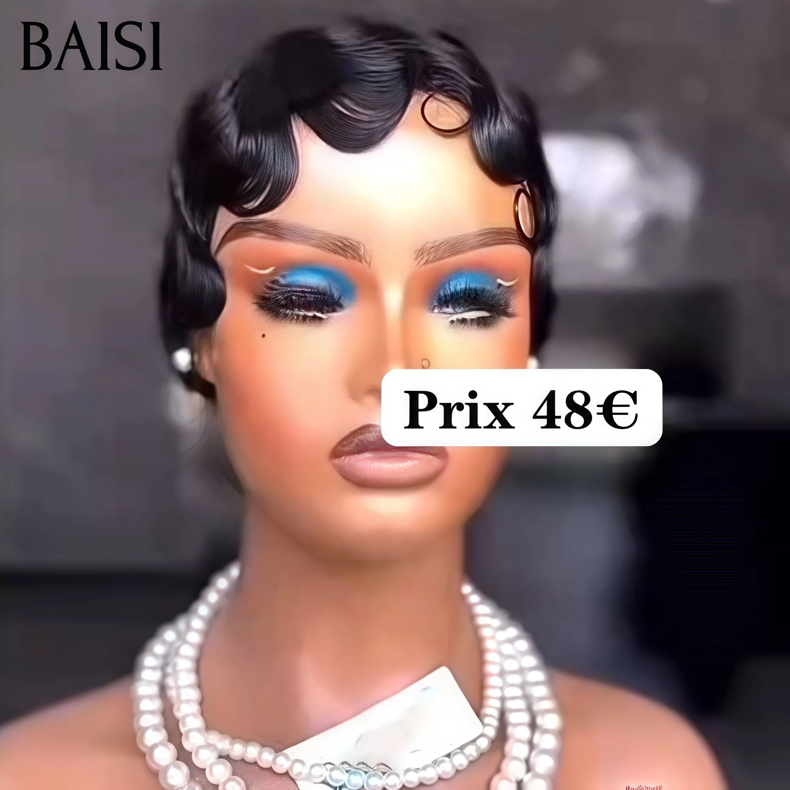 BAISI Water Wave Wig Machine Made