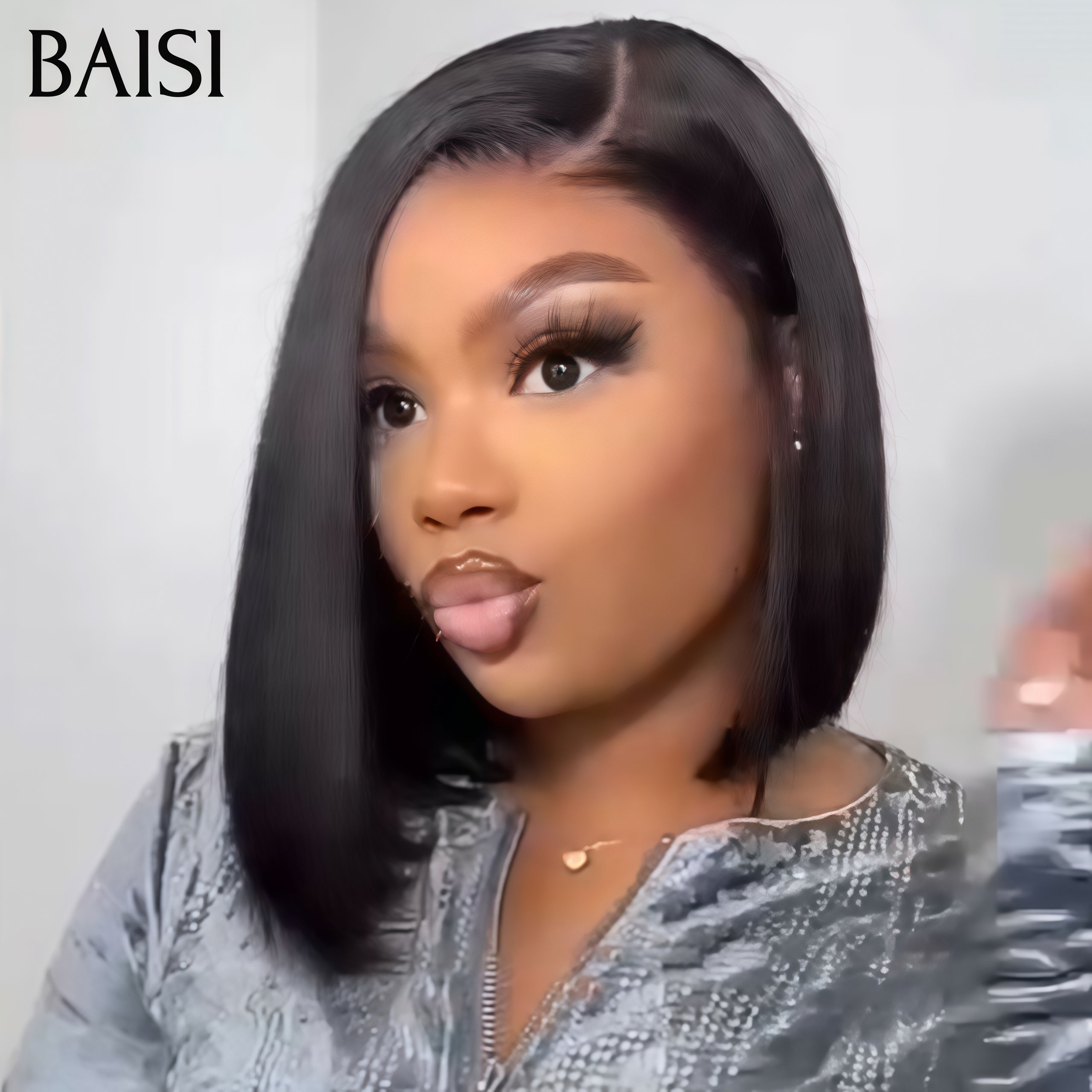 BAISI Achetez 2 perruques minimum au prix d'usine fournisseur Perruque 13X4 BOB Lisse Tout Rouge Bordeaux ou NOIR 100% Cheveux Humains (Pas Besoin de Code)