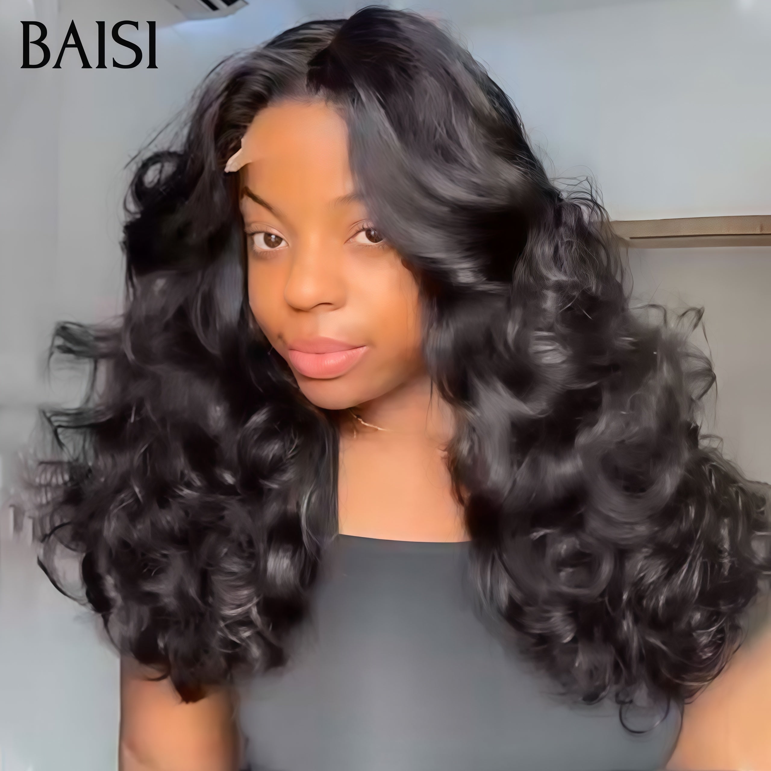 BAISI 4X4 lace closure Perruques Body Wave 18 pouces 99€ 200% densité 100% Cheveux Humains