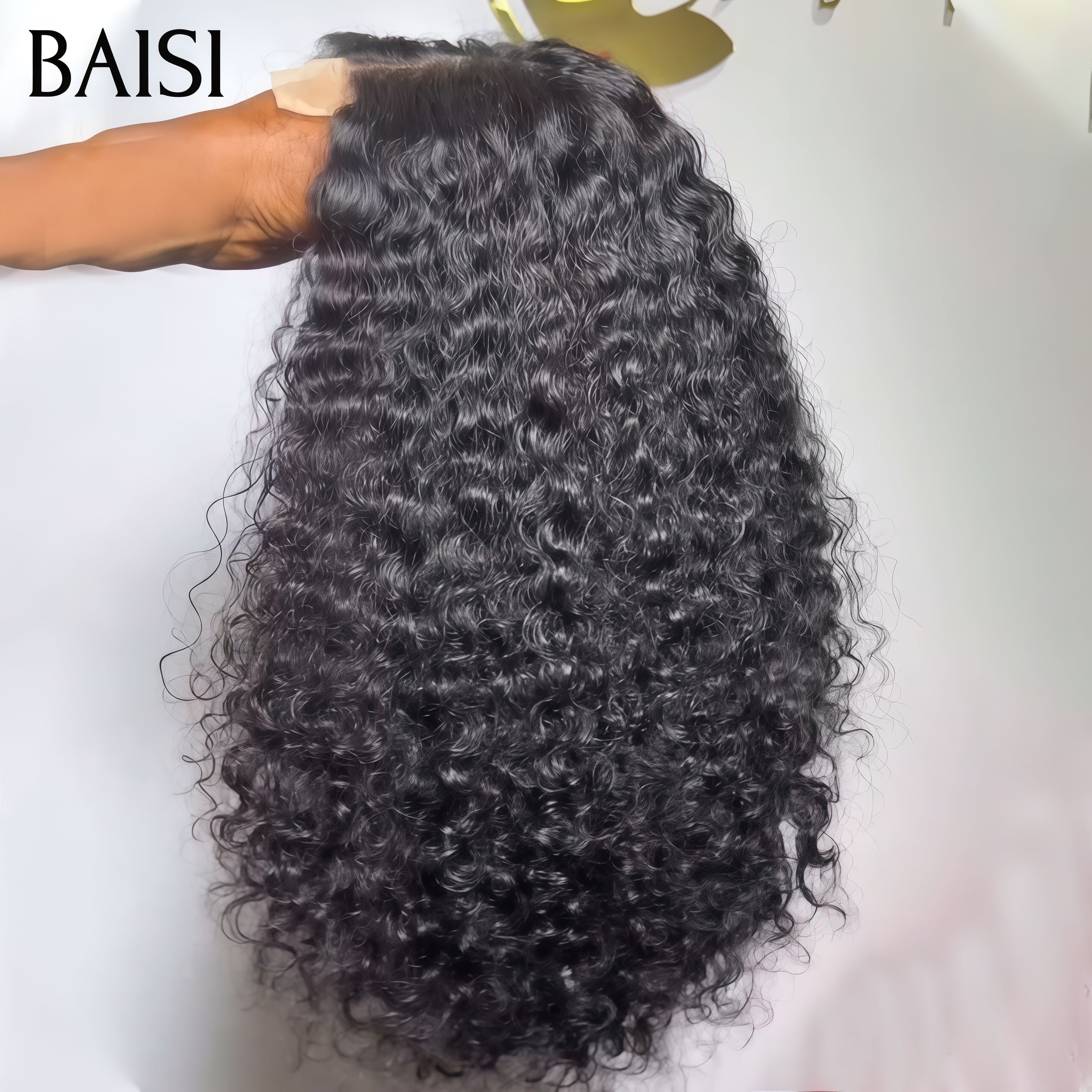 BAISI 4x4 lace closure water wave Bob 14 Pouces 100€ ou Perruque Bouclée Deep Wave avec Frange 12 Pouces en Couleur #4T#27 en 100% Cheveux Humains